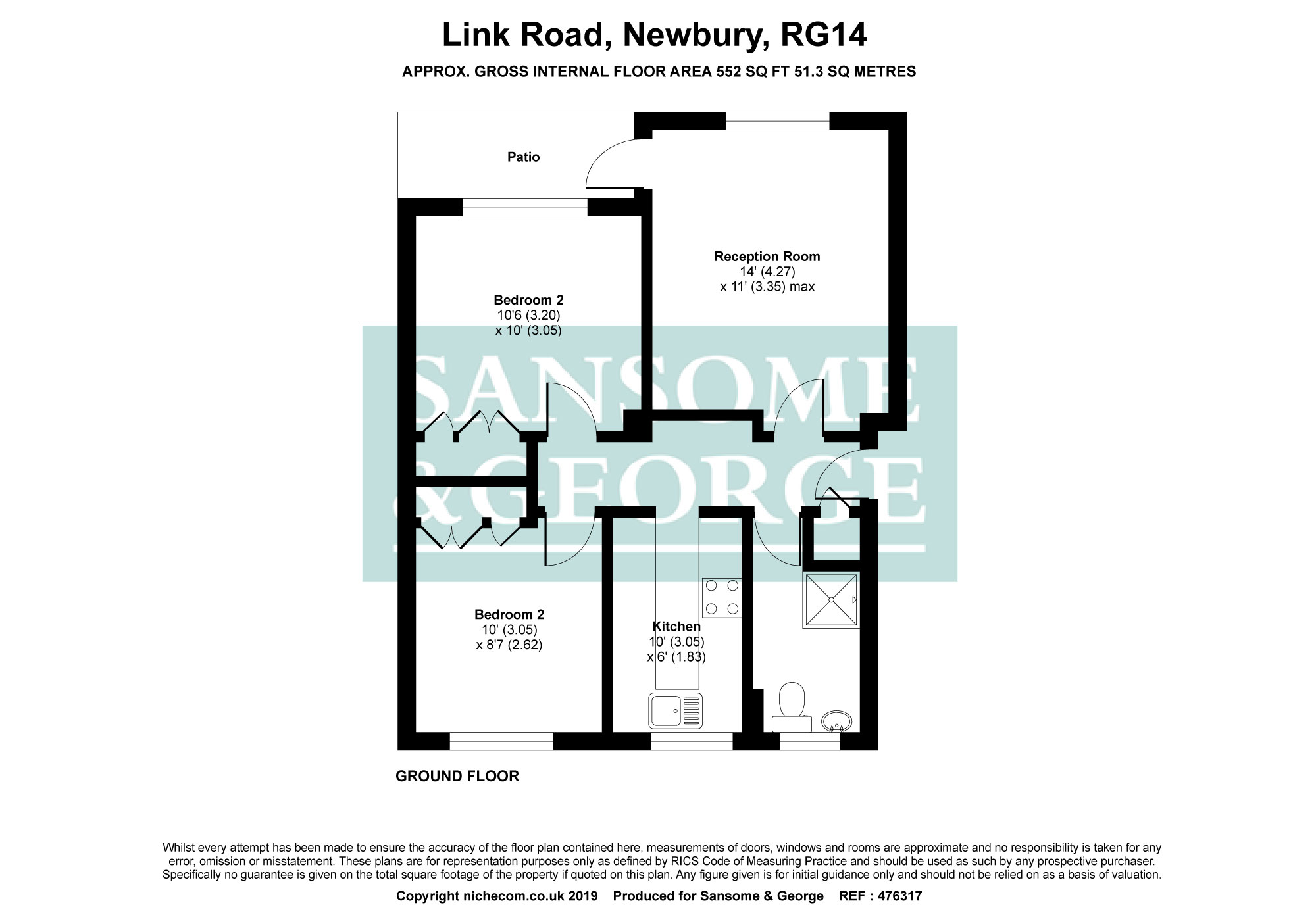 2 Bedrooms Flat for sale in Shefford Lodge, Link Road, Newbury, Berkshire RG14