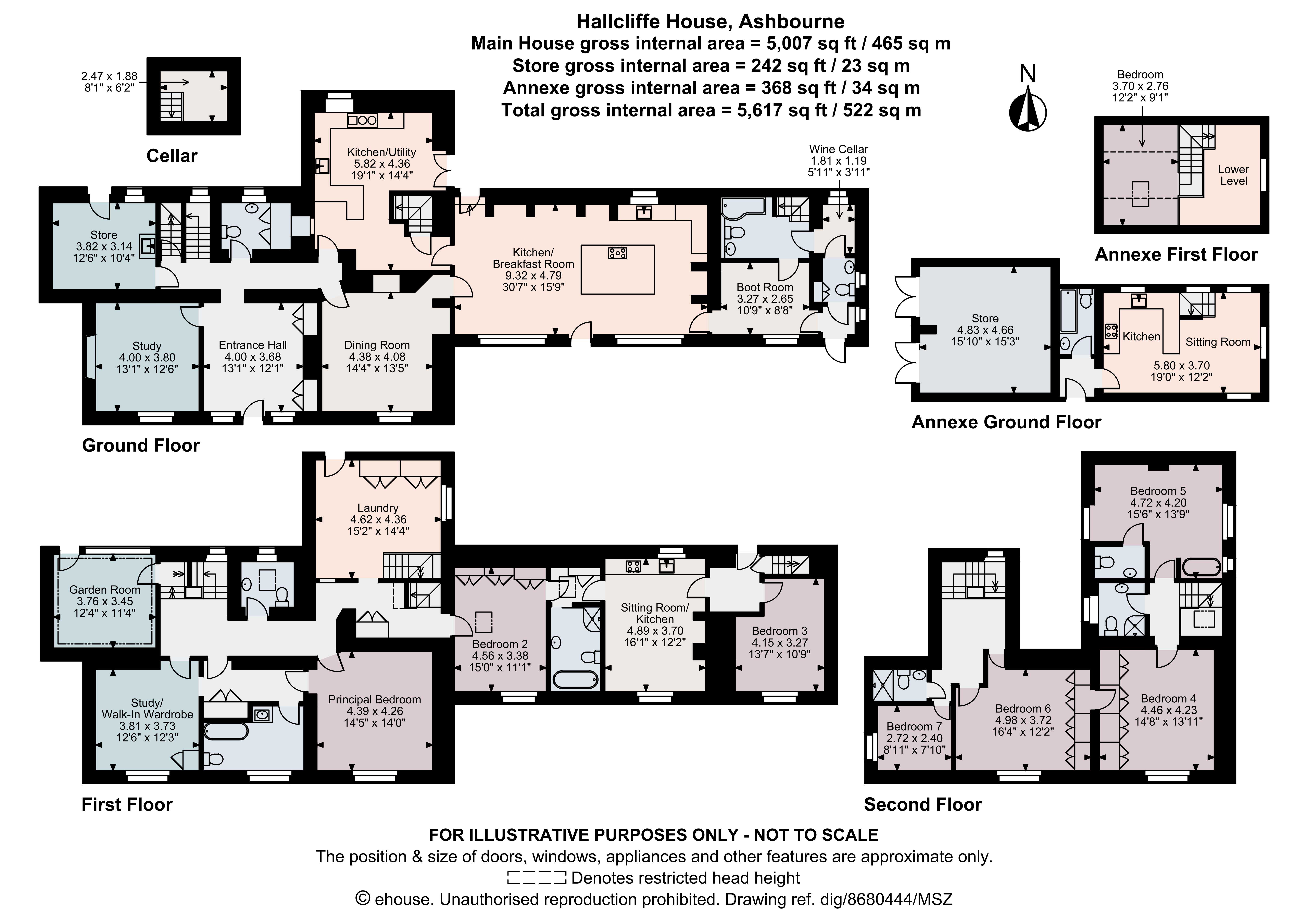 Hallcliffe House,, Parwich, Derbyshire floorplan