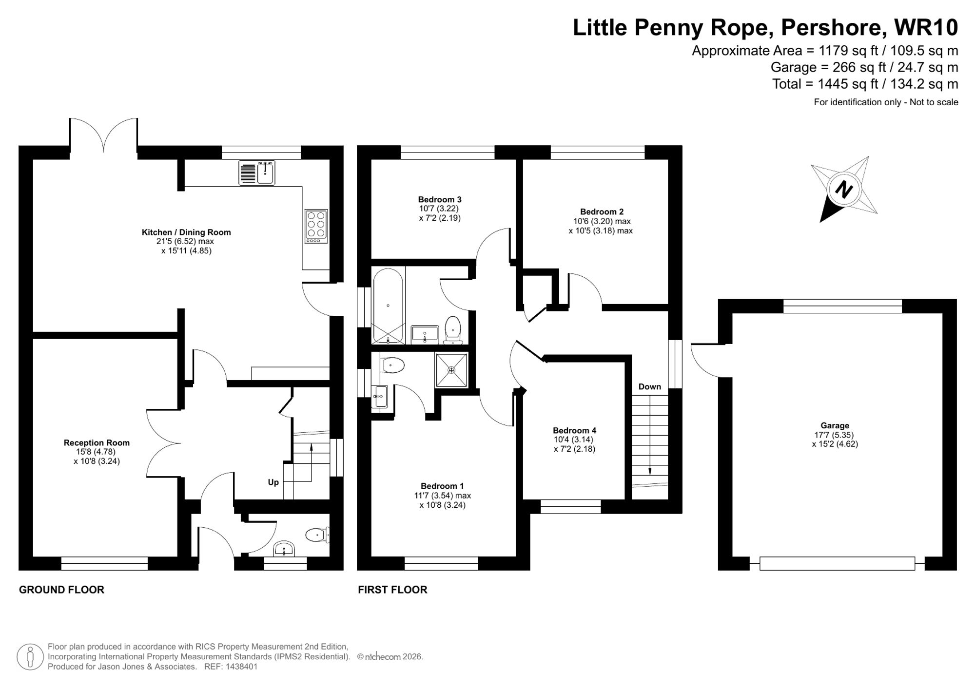 11 Little Penny Rope, Pershore floorplan