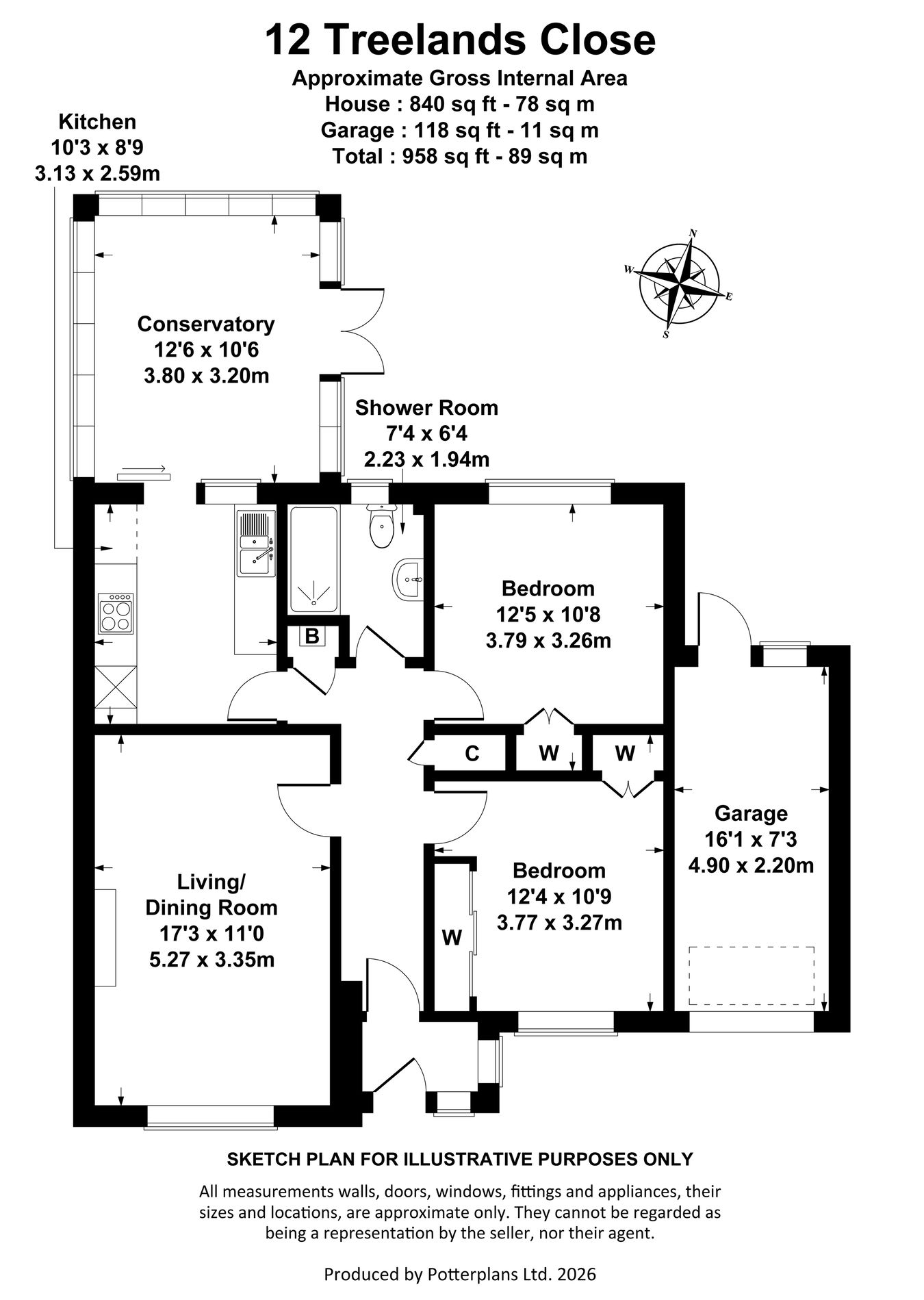 12, Treelands Close, Cheltenham floorplan