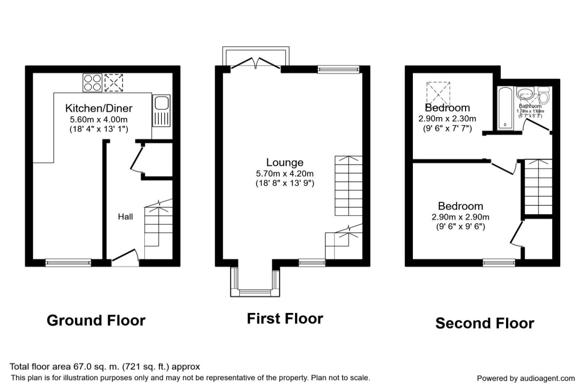 2 Bedrooms Terraced house to rent in Fox Hill Road, Sheffield S6