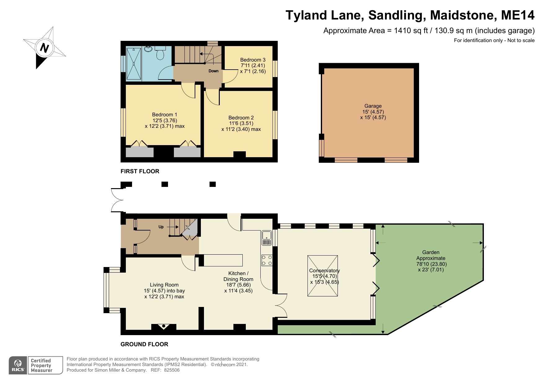 Tyland Lane, Sandling, Maidstone ME14, 3 bedroom semidetached house