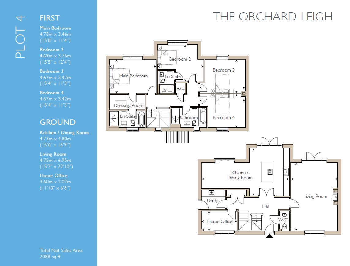 The Orchard Leigh, Church View, Wanstrow floorplan