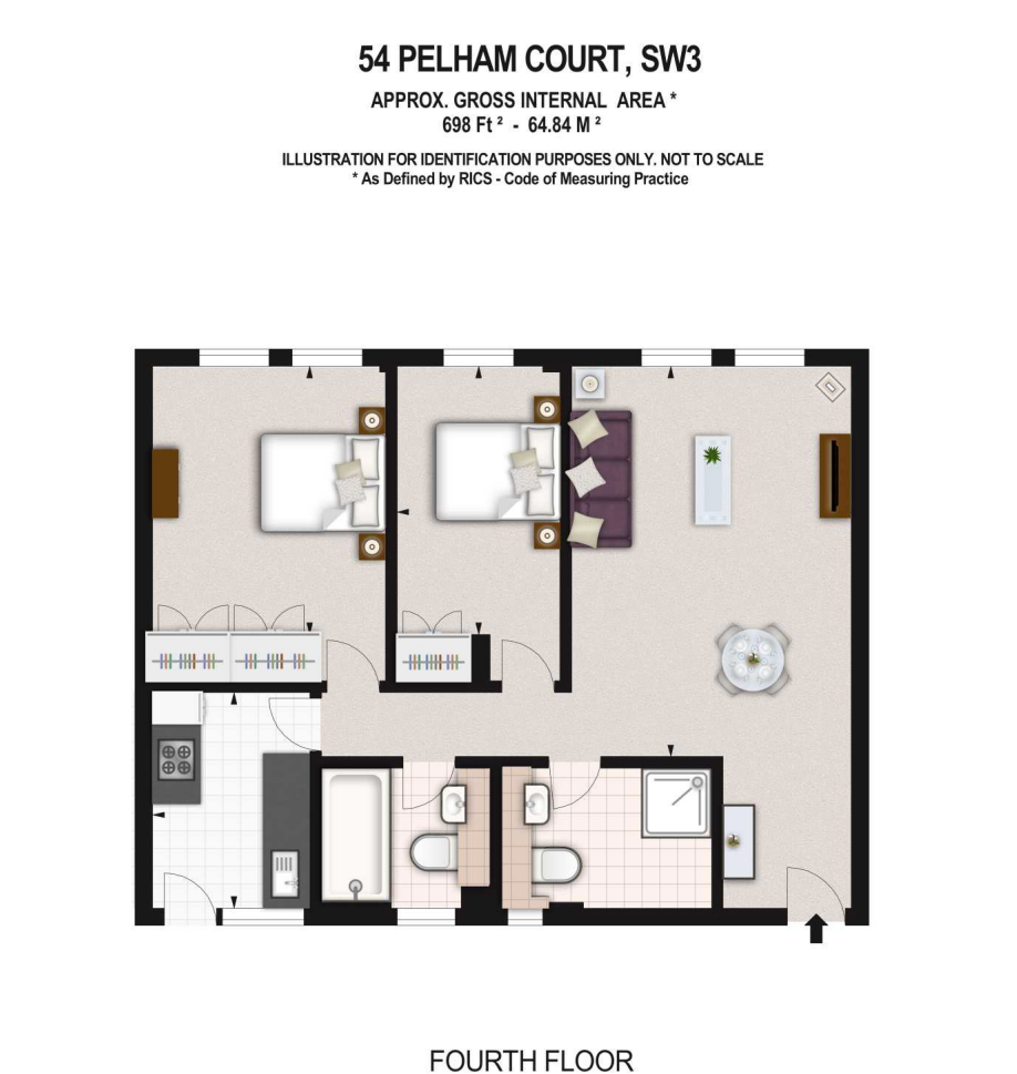 54, Fulham Road, London floorplan