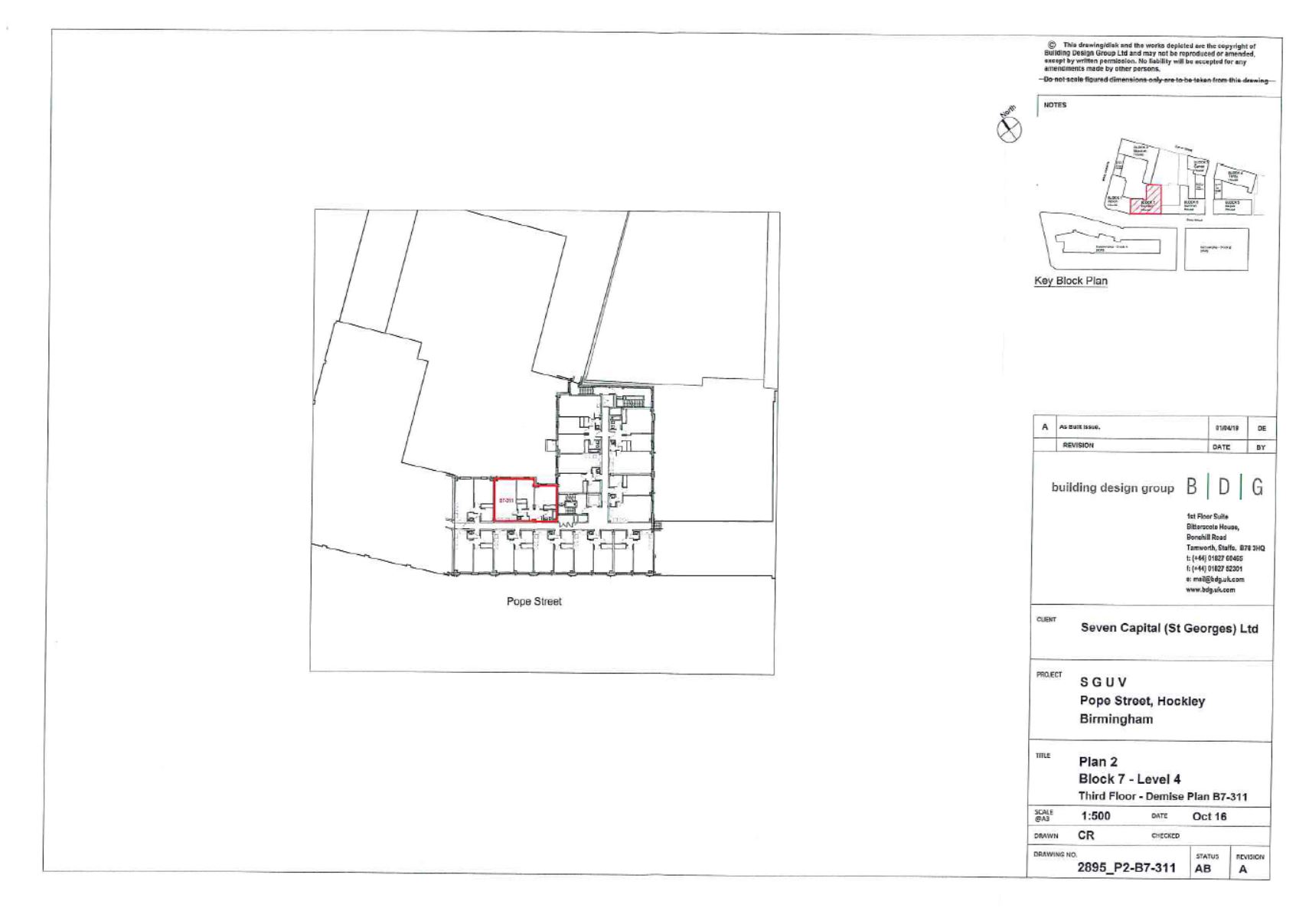 Apartment 311, Camden House, Pope Street, Birmingham floorplan