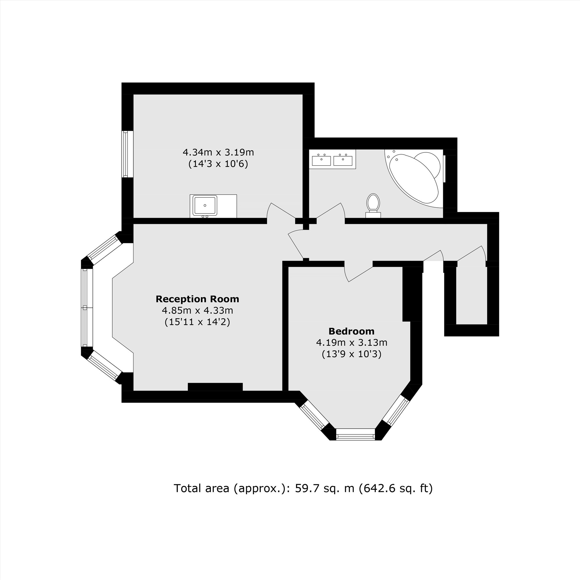Flat 1, 40, Prebend Gardens, London floorplan
