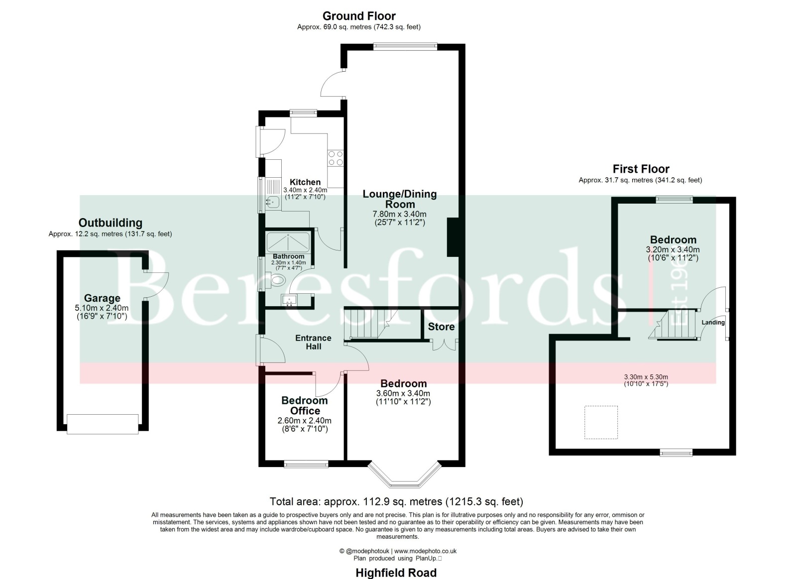 224, Highfield Road, Romford floorplan