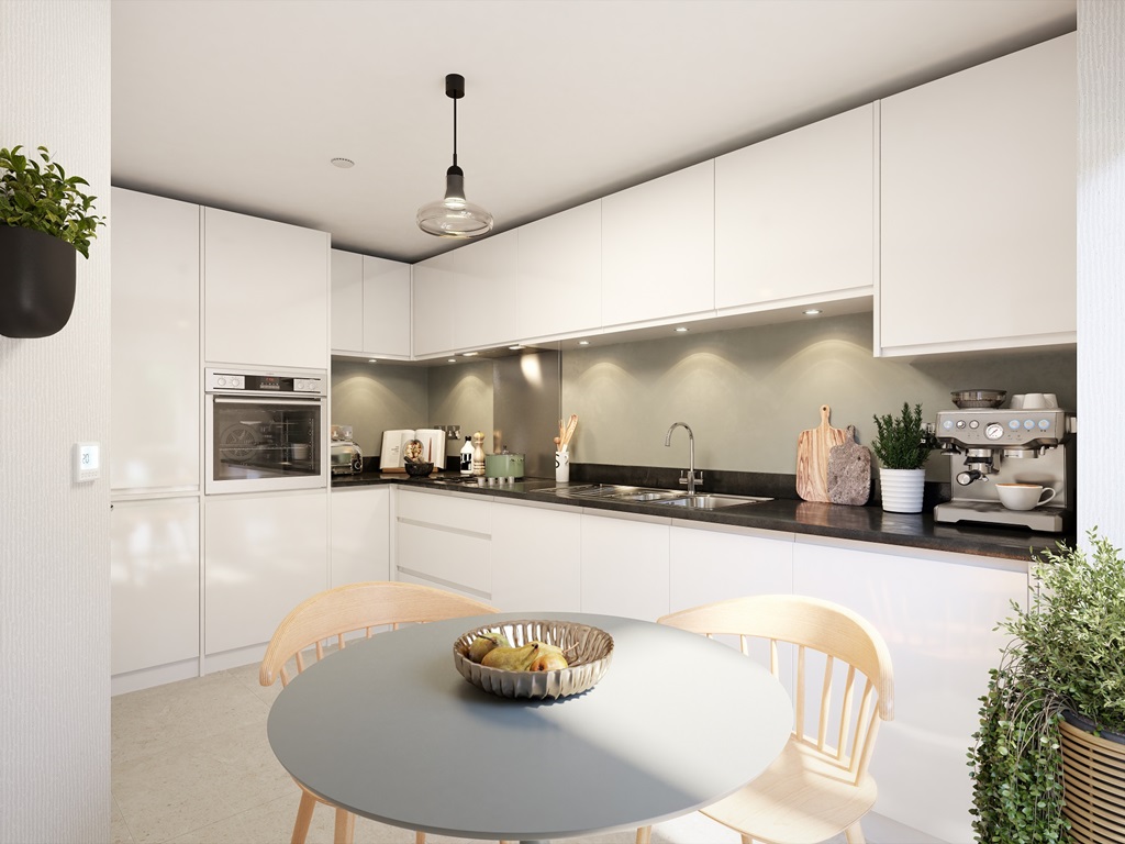Property 2 of 11. A Modern &amp; Easy To Clean Kitchen