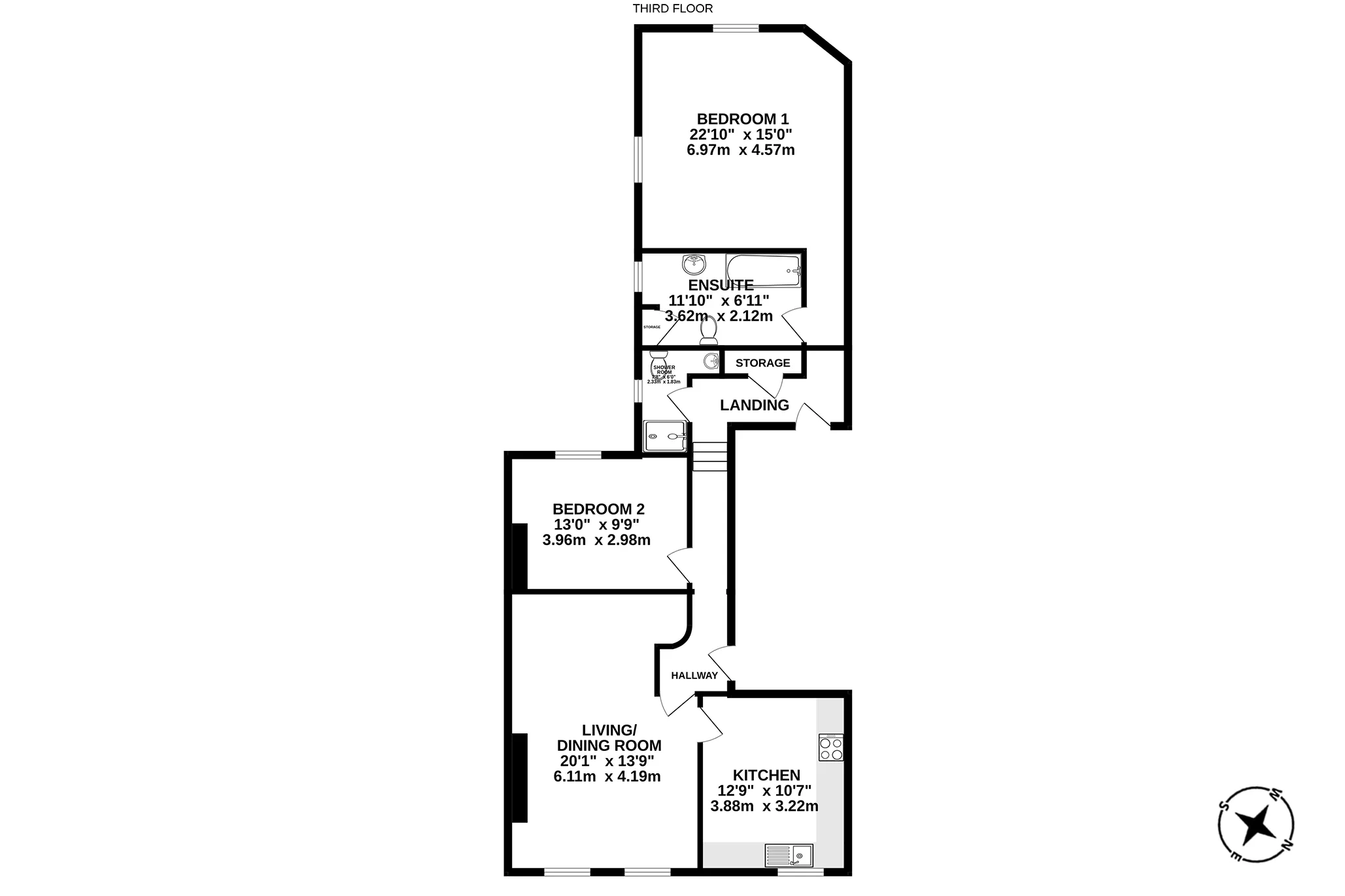 Flat 5, Carmodale, Ramsey floorplan