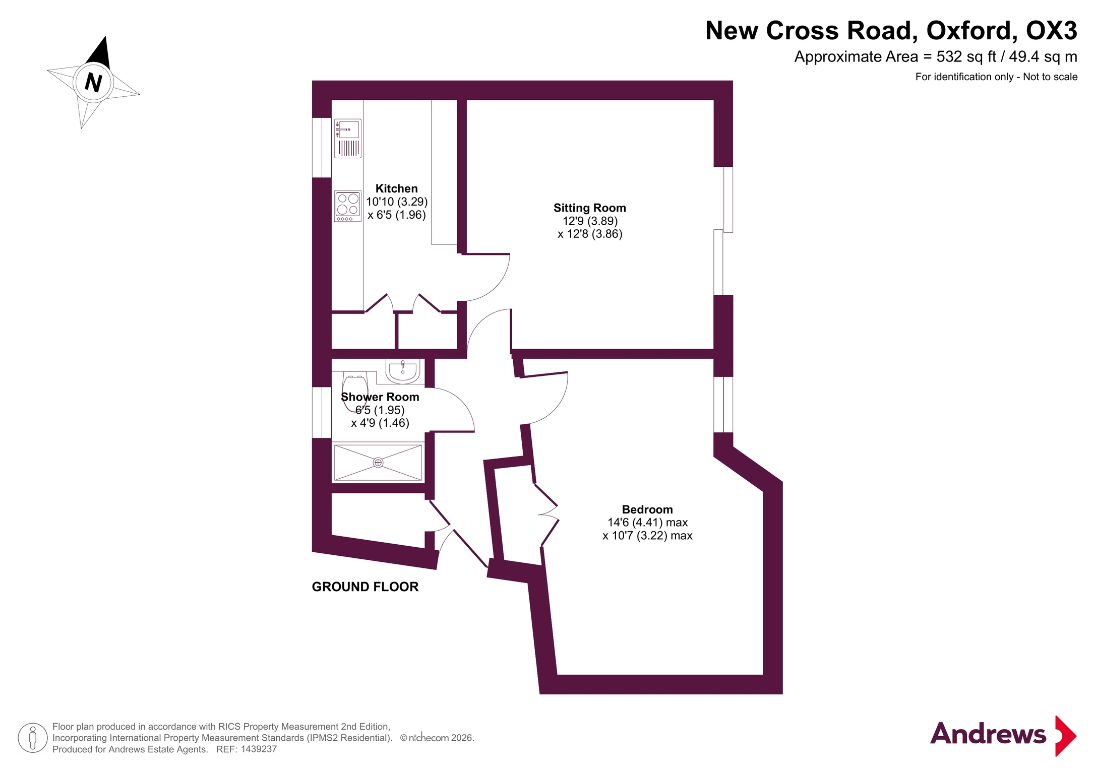 Flat 19, Guardian Court, 25, New Cross Road, Oxford floorplan