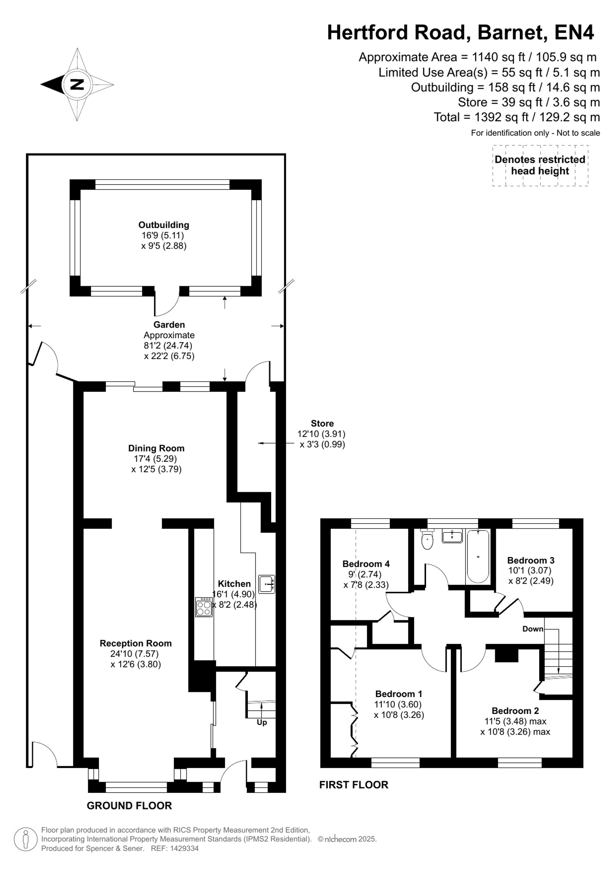 36 Hertford Road, Barnet floorplan