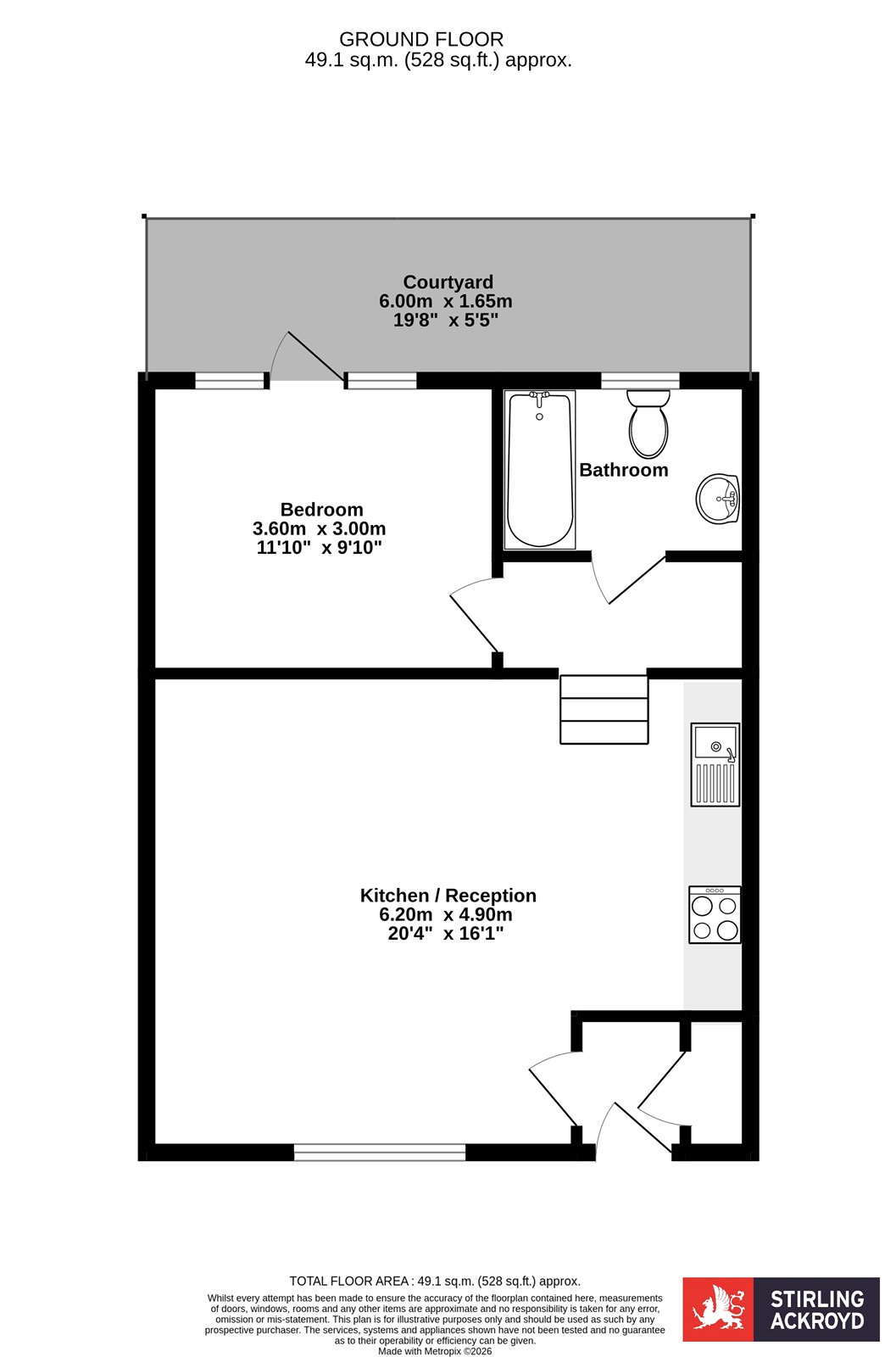 Flat 1, The Legion,, Millbrook, Surrey floorplan