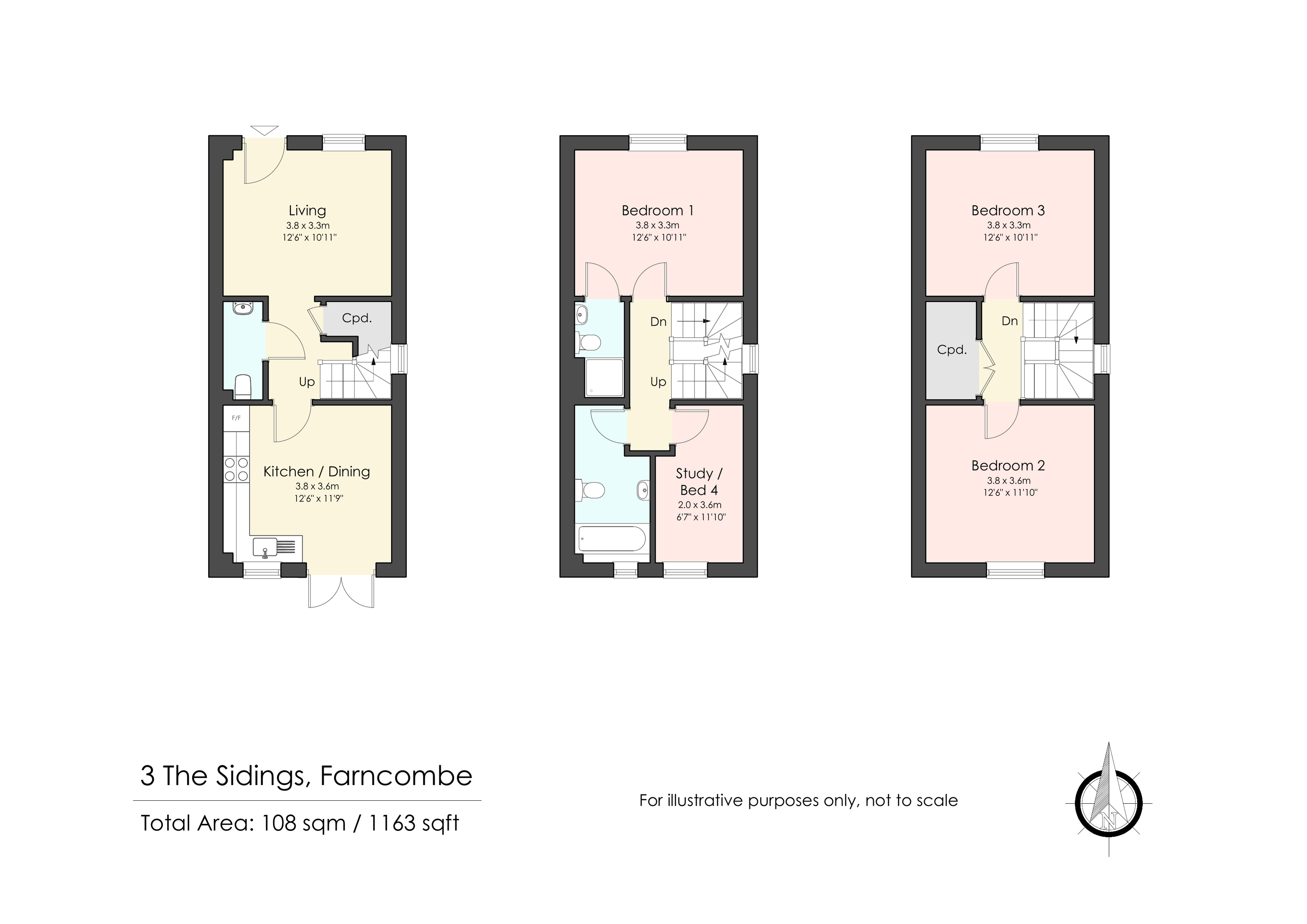 No. 3, The Sidings, Farncombe Street, Godalming floorplan
