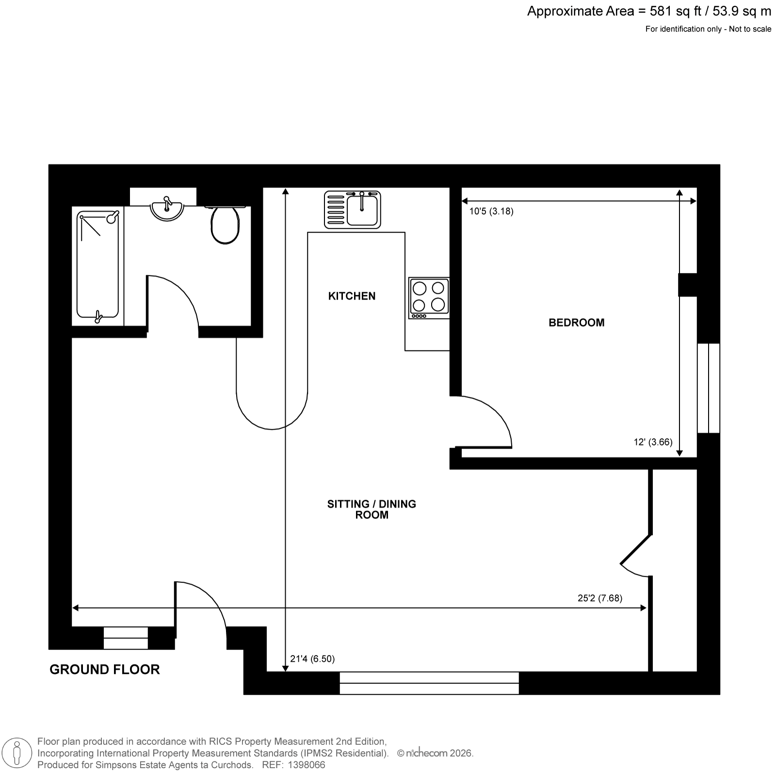 Flat 5 Aston House,, Portsmouth Road, Ripley floorplan