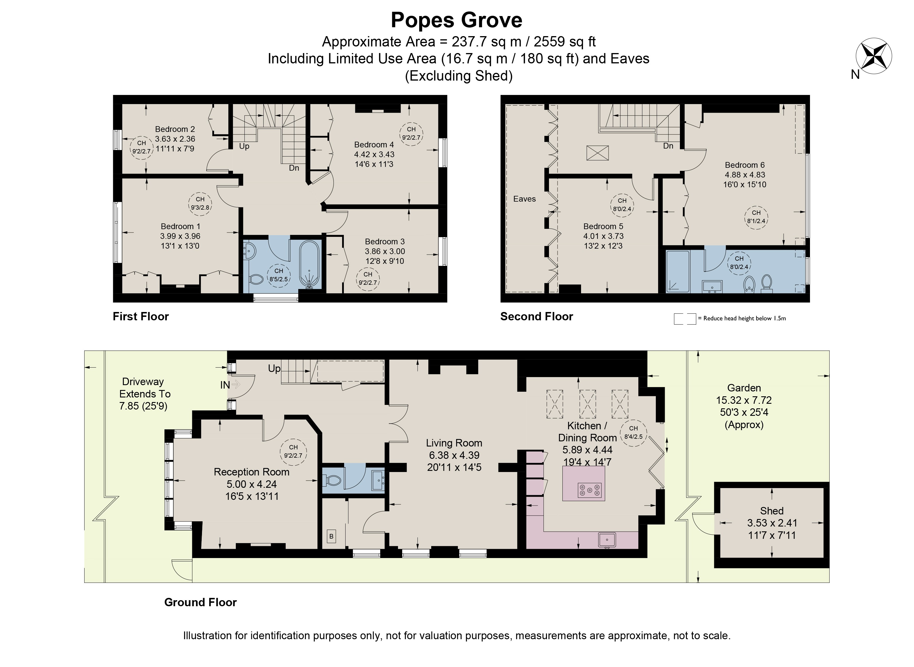70, Popes Grove, Twickenham floorplan
