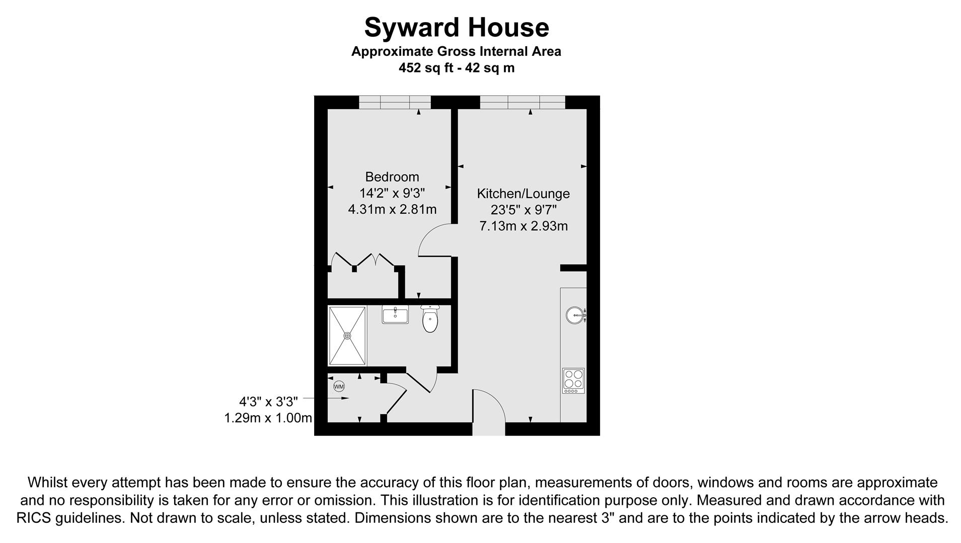 Flat 5, Syward Place 40-48, Pyrcroft Road, Chertsey floorplan