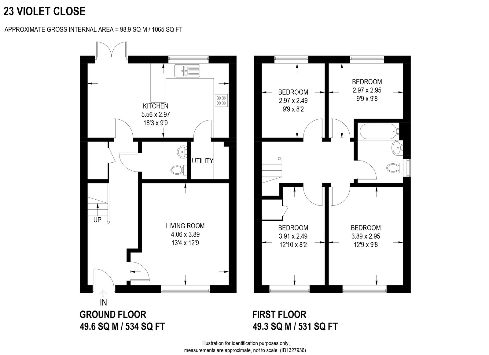 23, violet close, rotherham floorplan