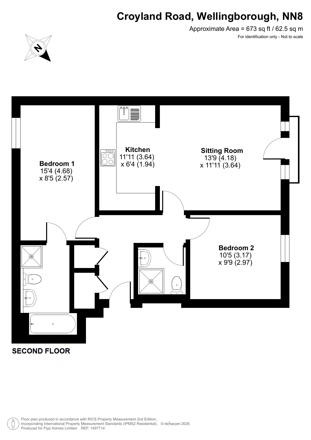 Flat 6, 105, Croyland Road, Wellingborough floorplan
