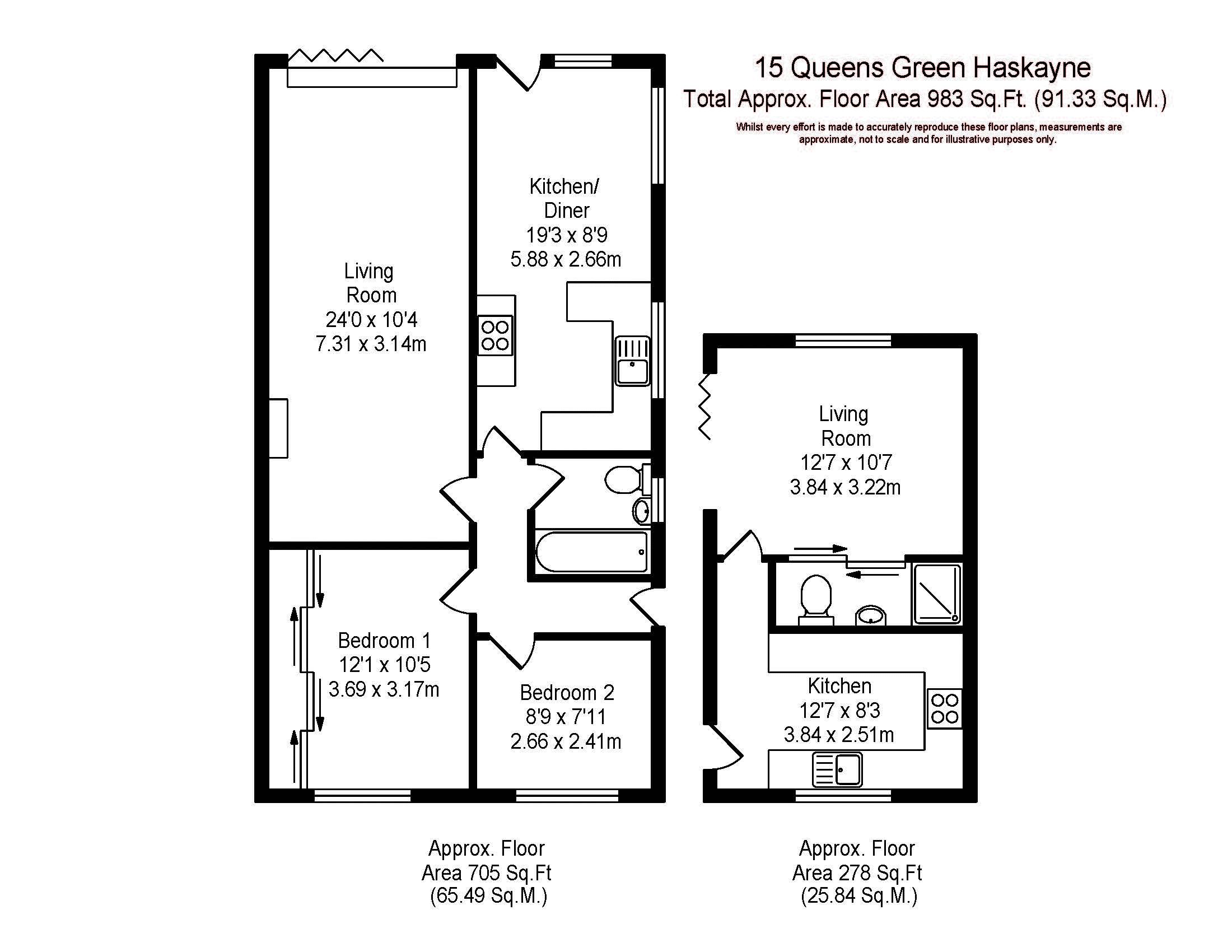 2 Bedrooms Bungalow to rent in Queens Green, Haskayne, Ormskirk L39