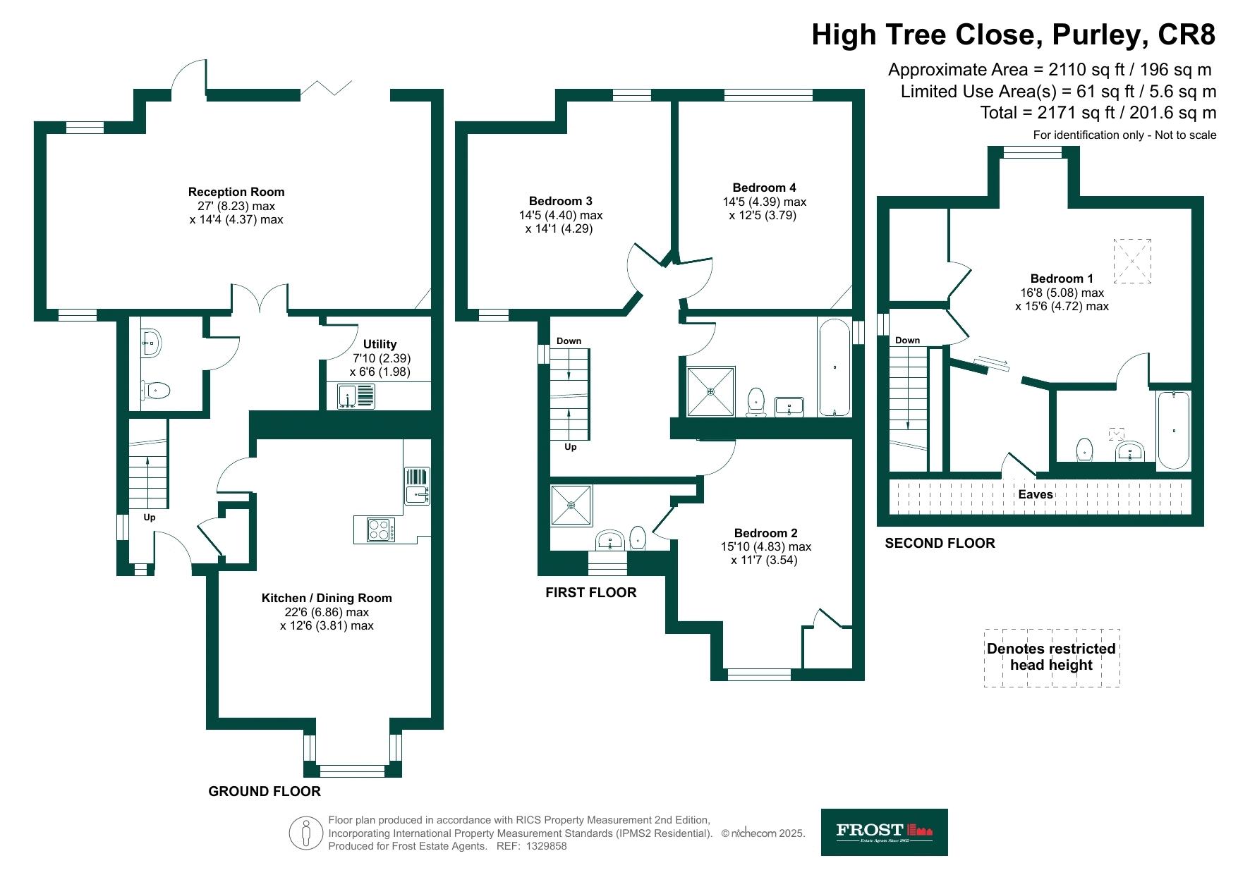 2, High Tree Close, Purley floorplan