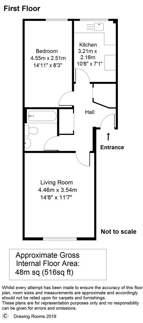 1 Bedrooms Flat to rent in Cottimore Lane, Walton-On-Thames KT12