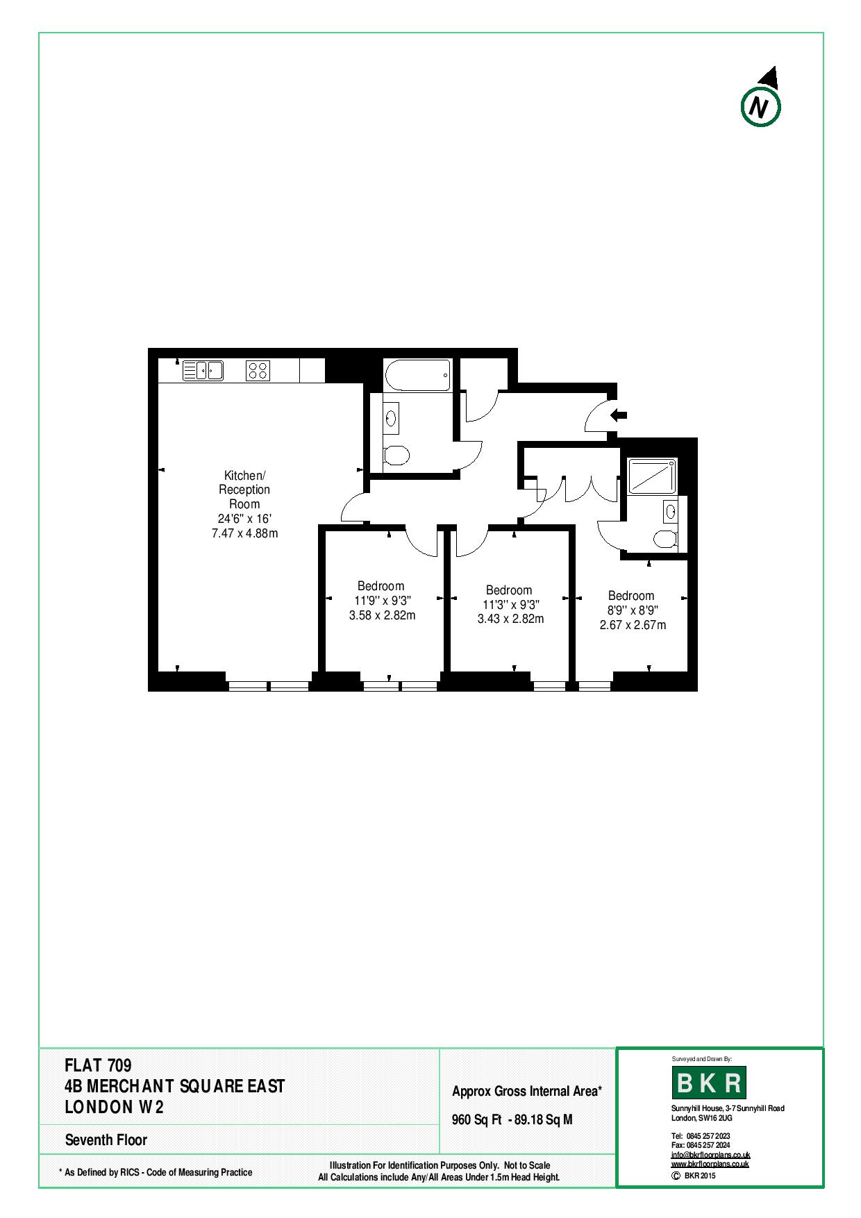 3 Bedrooms Flat to rent in Merchant Square East, London W2