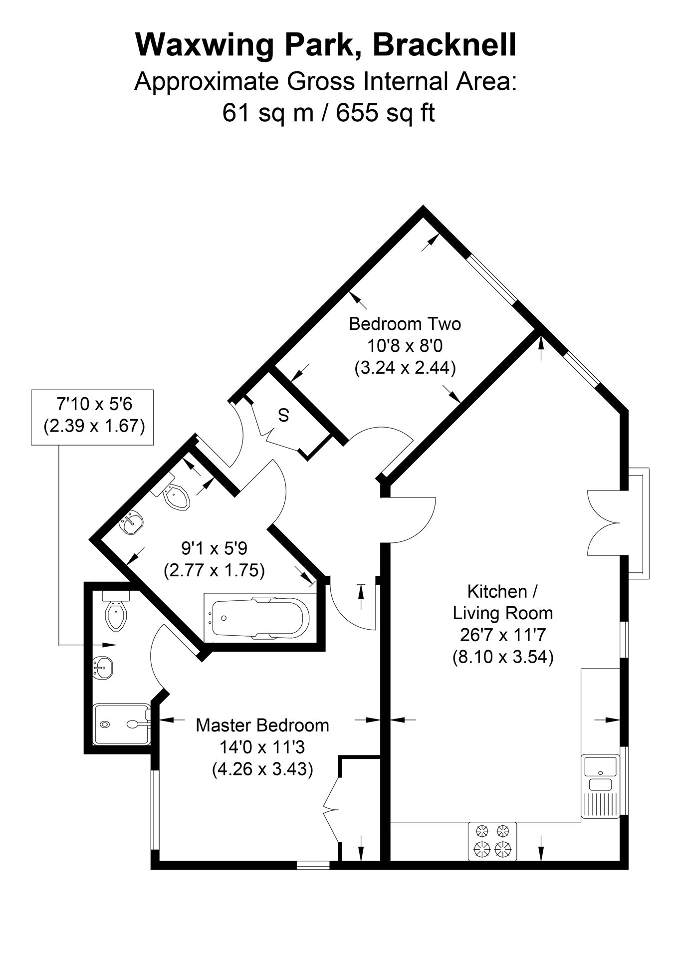 2 Bedrooms Flat for sale in Waxwing Park, Jennett's Park, Bracknell, Berkshire RG12