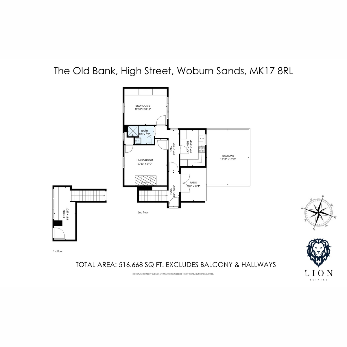 Flat Flat 3, The Old Bank, 8-10 High Street, Milton Keynes floorplan