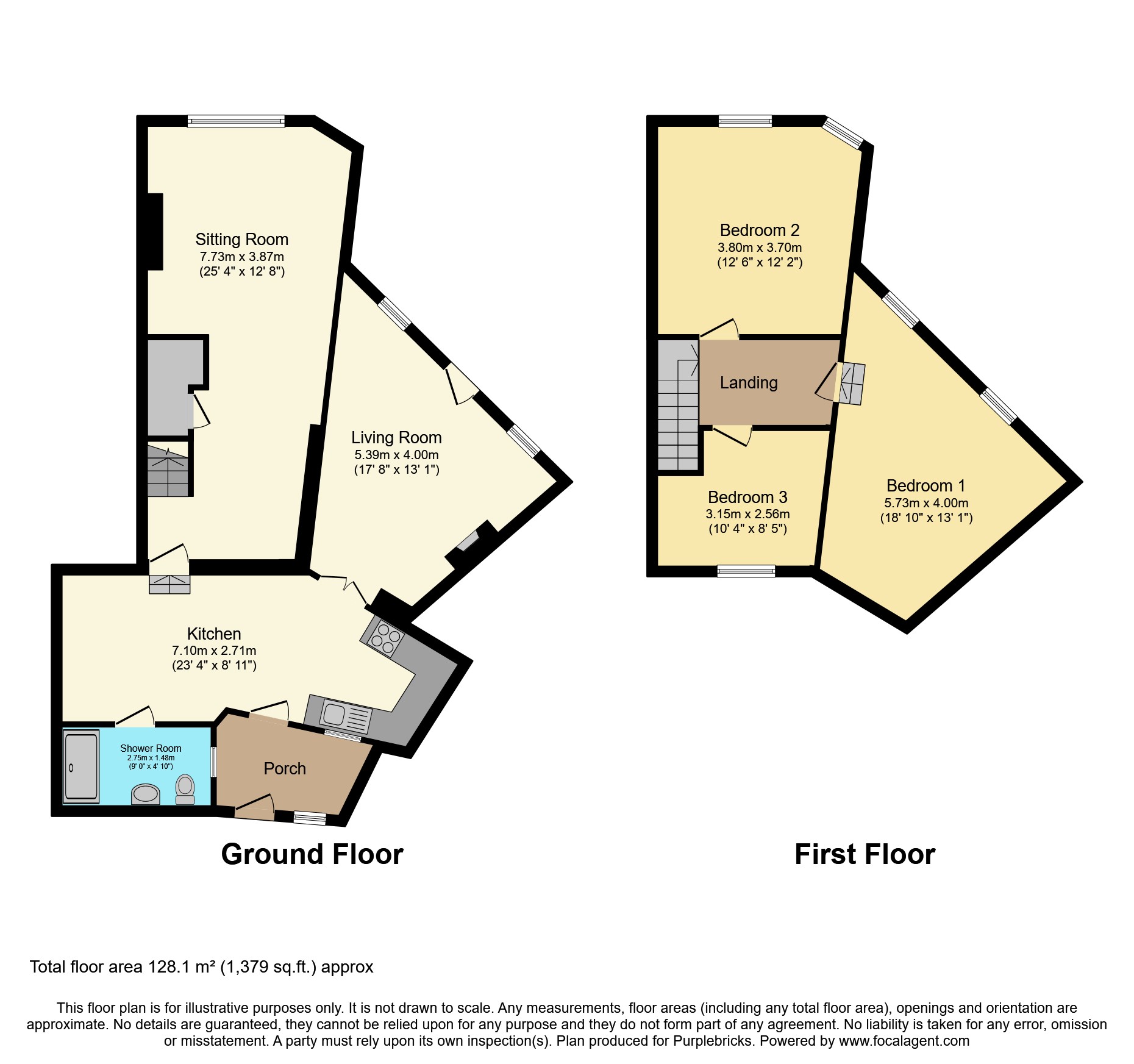 1, Cross Street, Tredegar floorplan