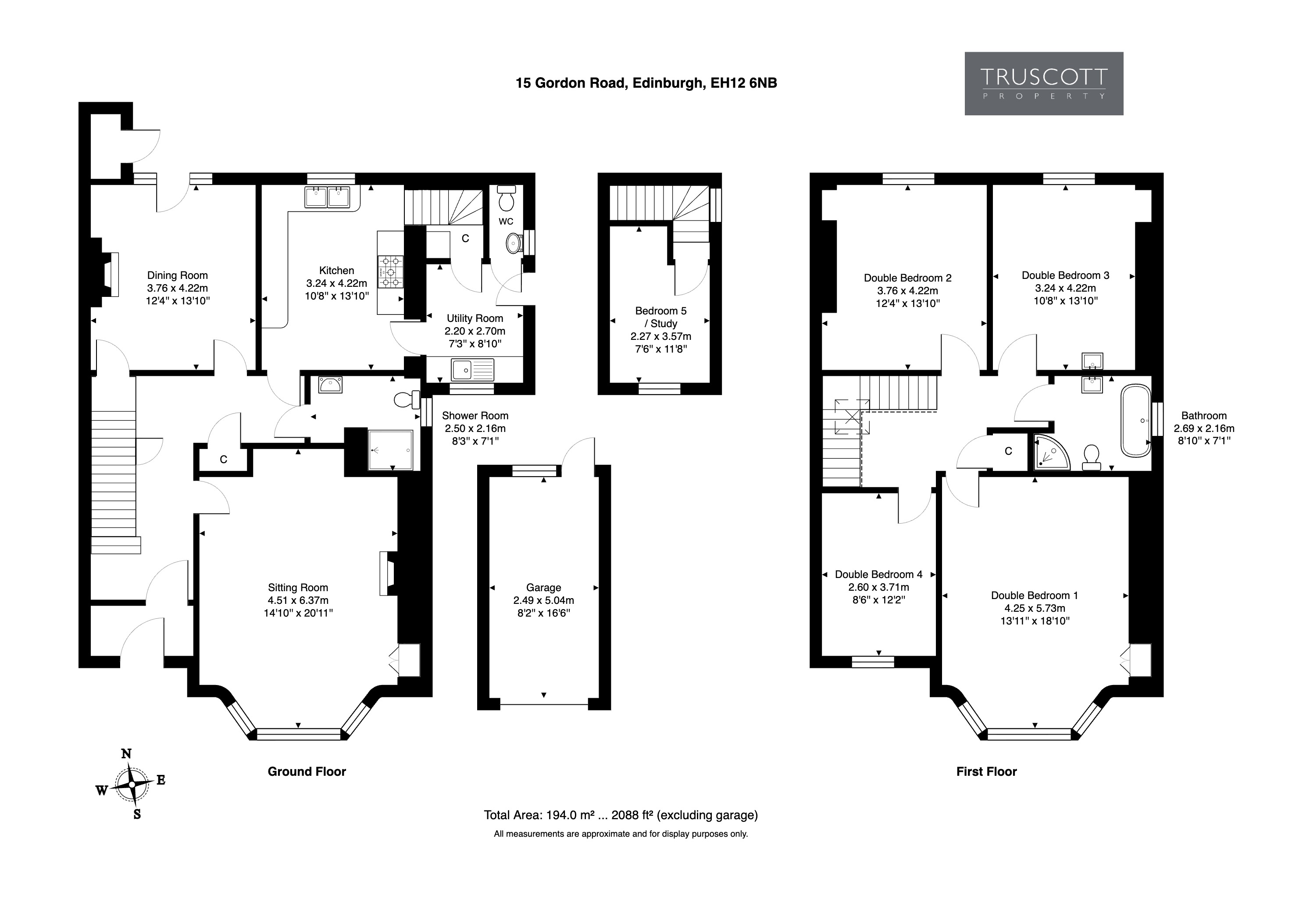 15, Gordon Road, EDINBURGH floorplan