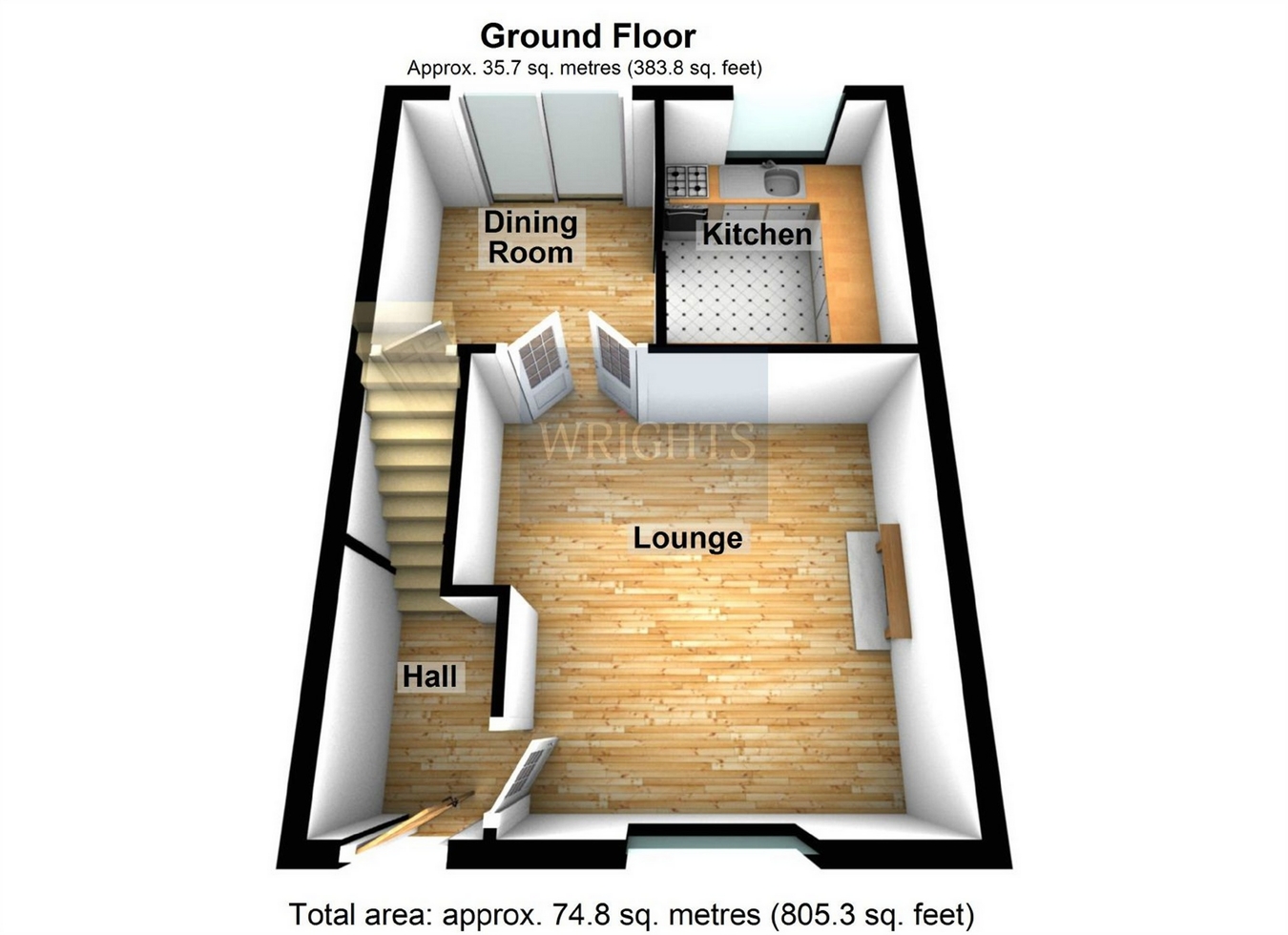 3 Bedrooms Terraced house for sale in Haldens, Welwyn Garden City, Hertfordshire AL7