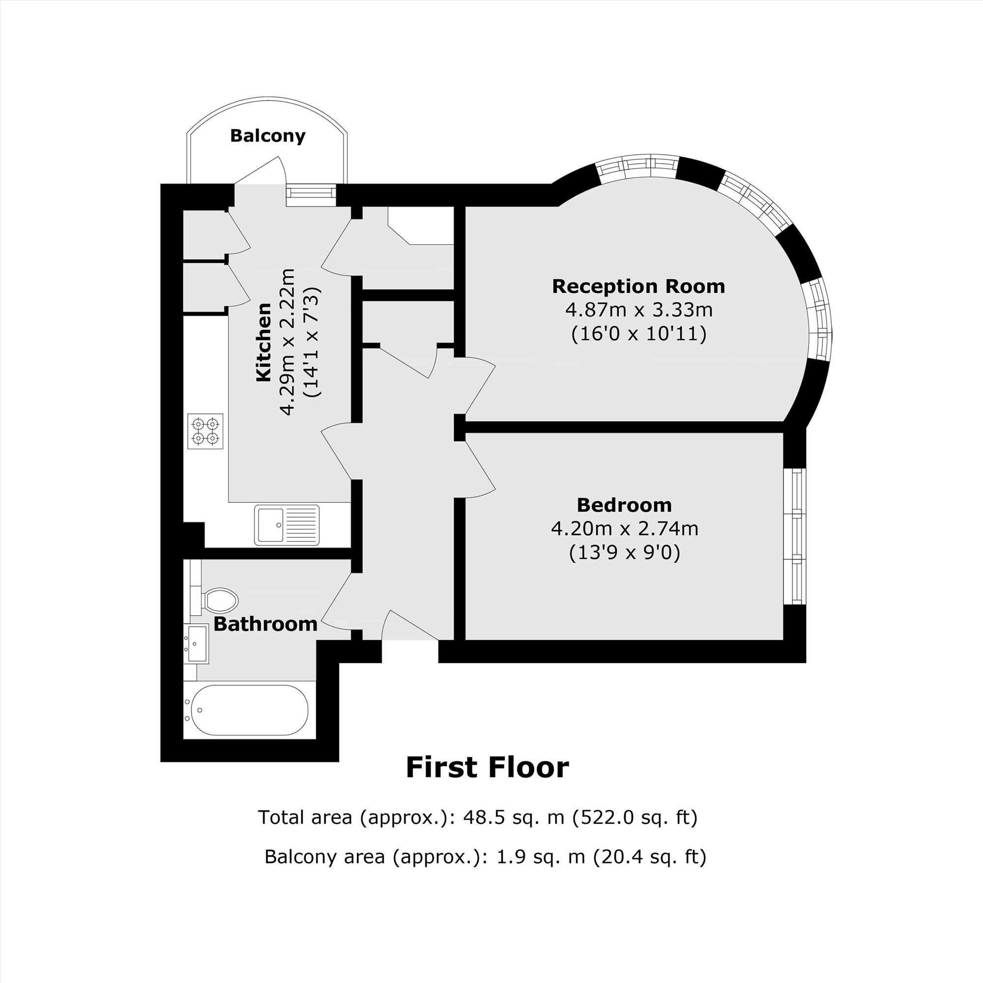 Flat 4, Drake Court, 2, Webb Close, London floorplan