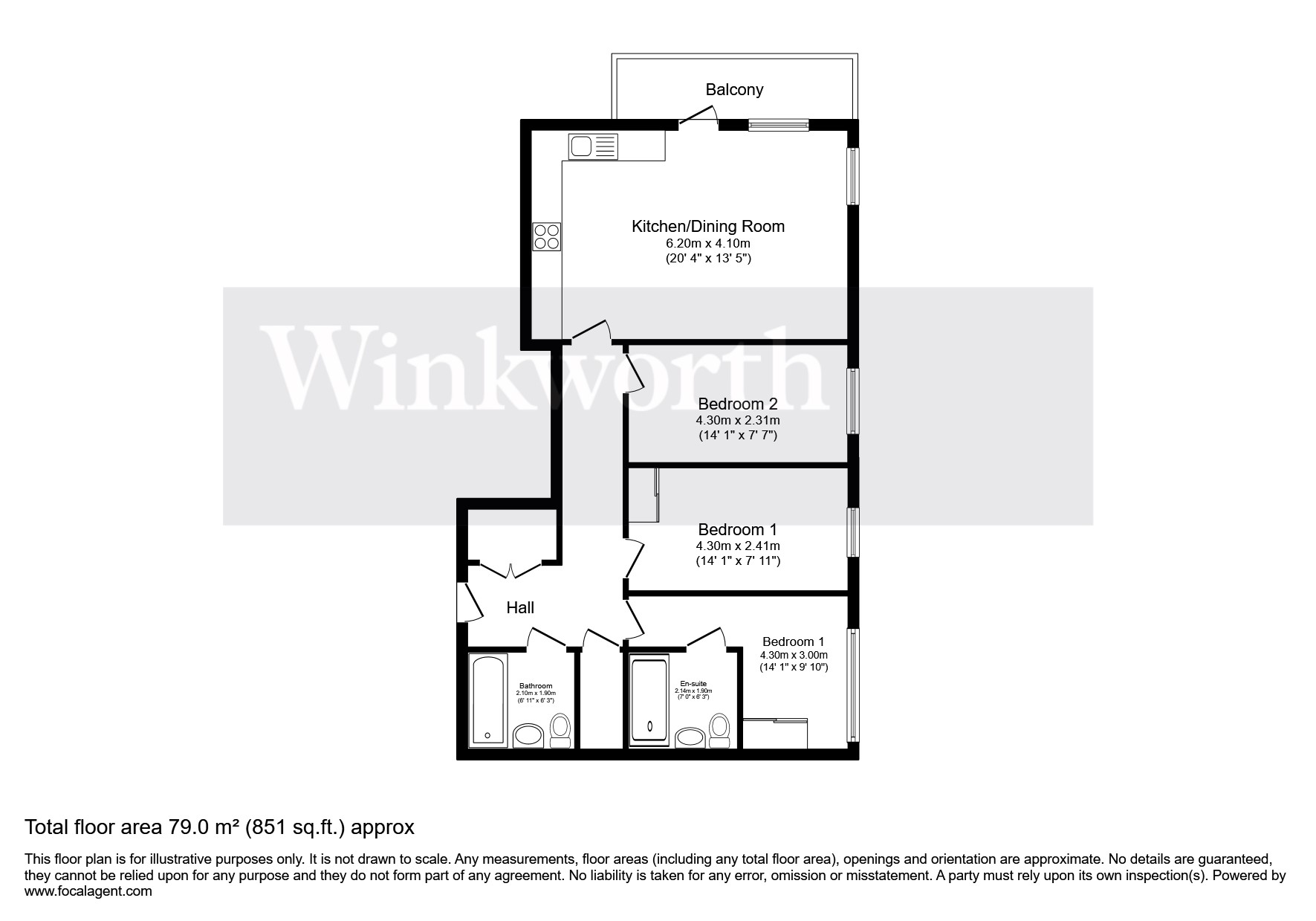 6 Grove Court,, Lyon Road, Harrow floorplan