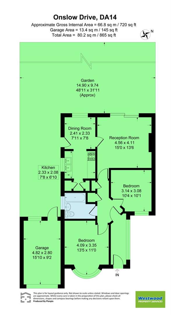 44, Onslow Drive, Sidcup floorplan