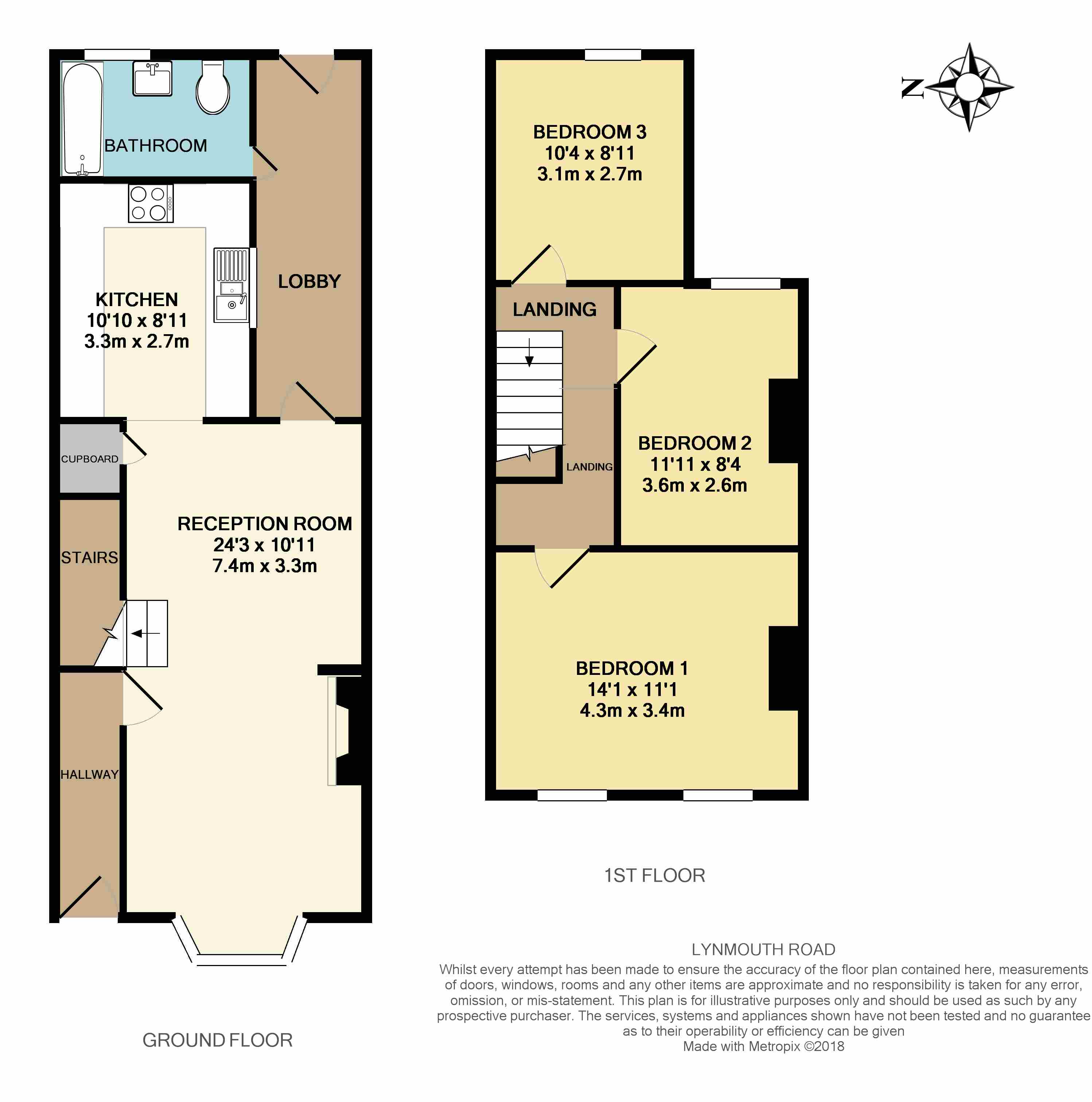 3 Bedrooms Terraced house for sale in Lynmouth Road, Reading RG1