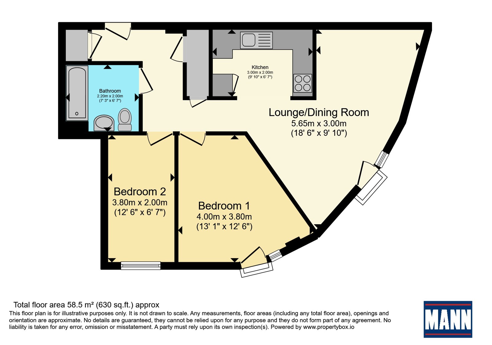 Flat 15,,, St. Peters Gardens, London floorplan