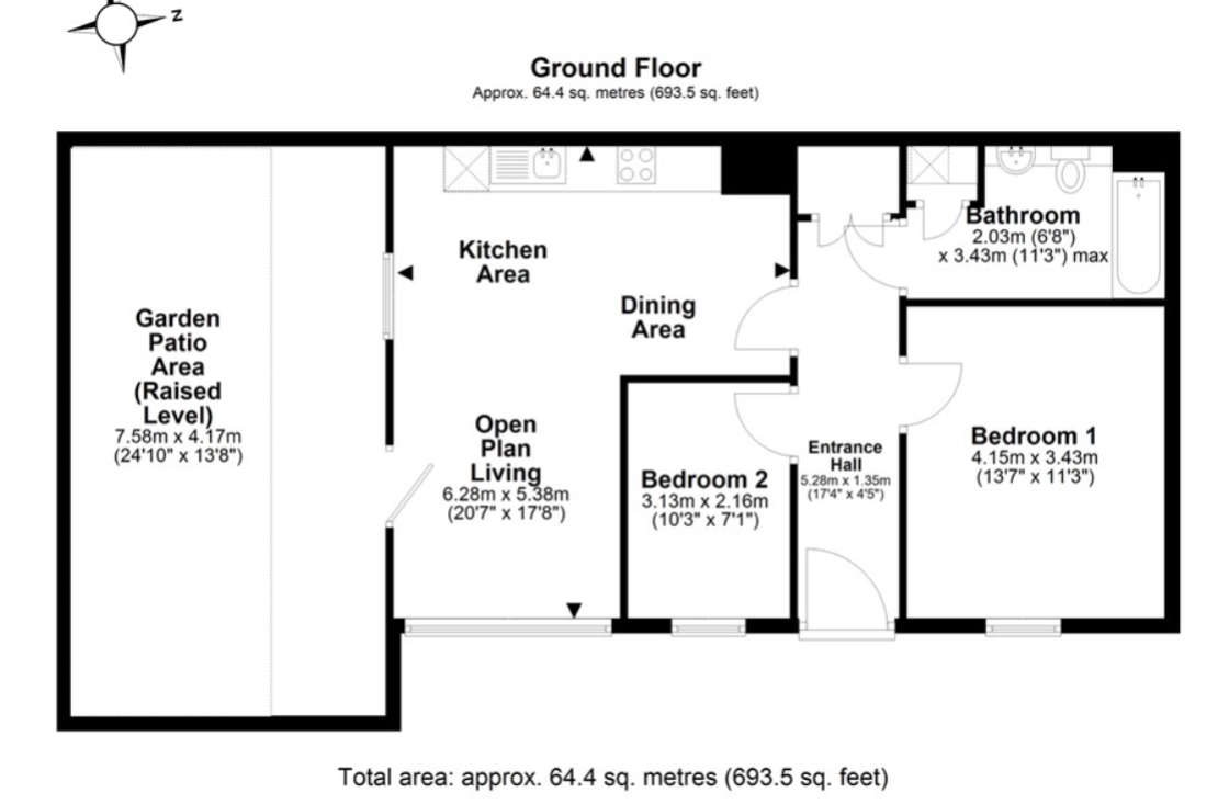 Flat 66, Schoolhouse Yard, Bloomfield Road, Woolwich floorplan