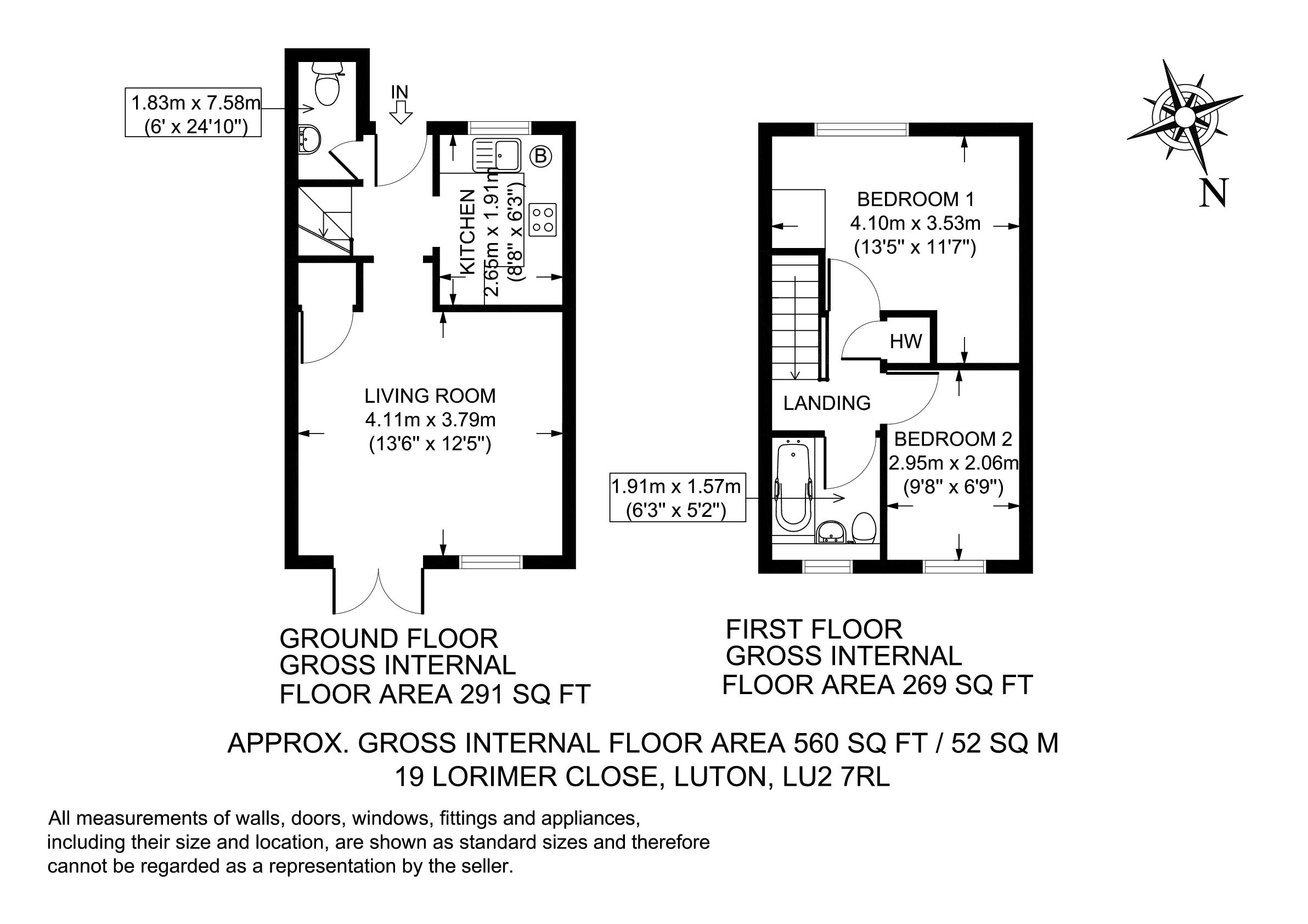 2 Bedrooms  to rent in Lorimer Close, Luton LU2