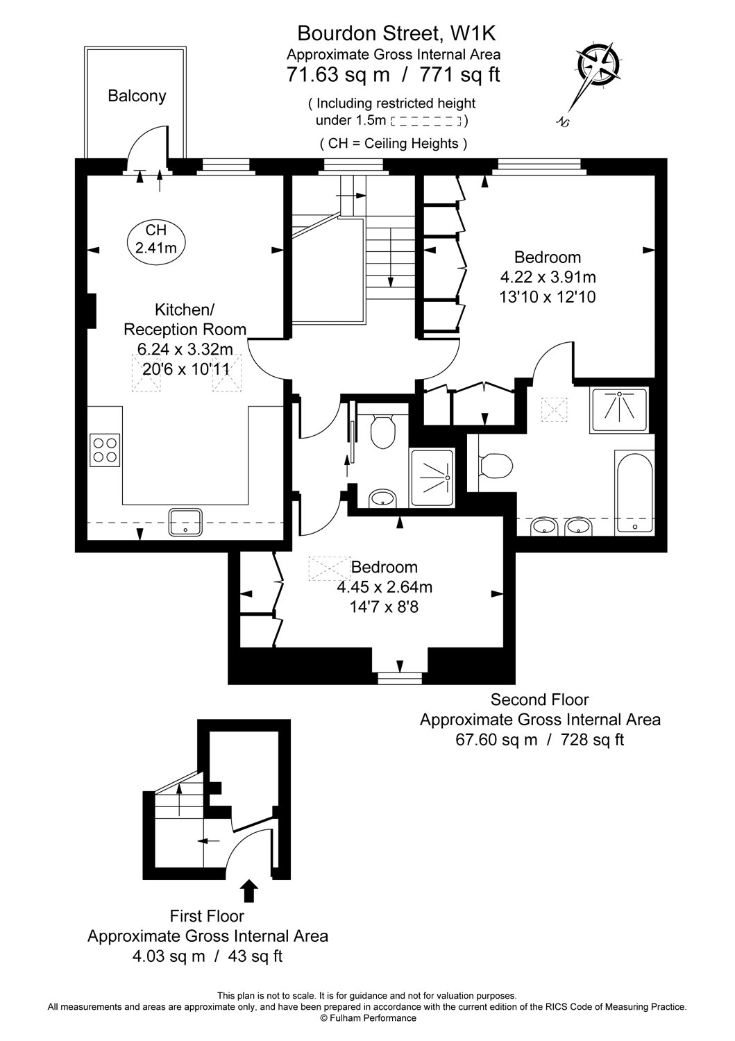2 Bedrooms Mews house to rent in Bourdon Street, London W1K