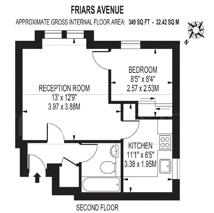 Flat 11, 102, Friars Avenue, Wandsworth floorplan