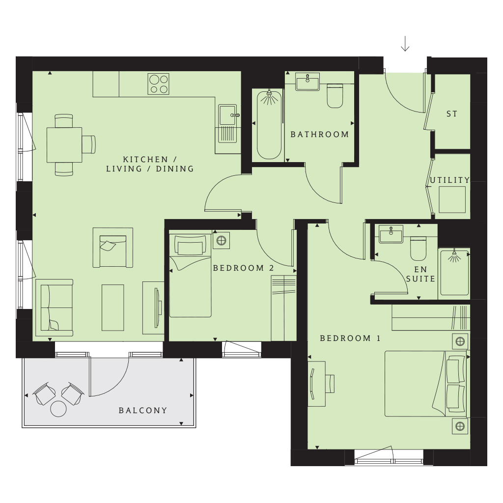 "Buttercup House" at Glenburnie Road, London SW17, 2 bedroom flat for