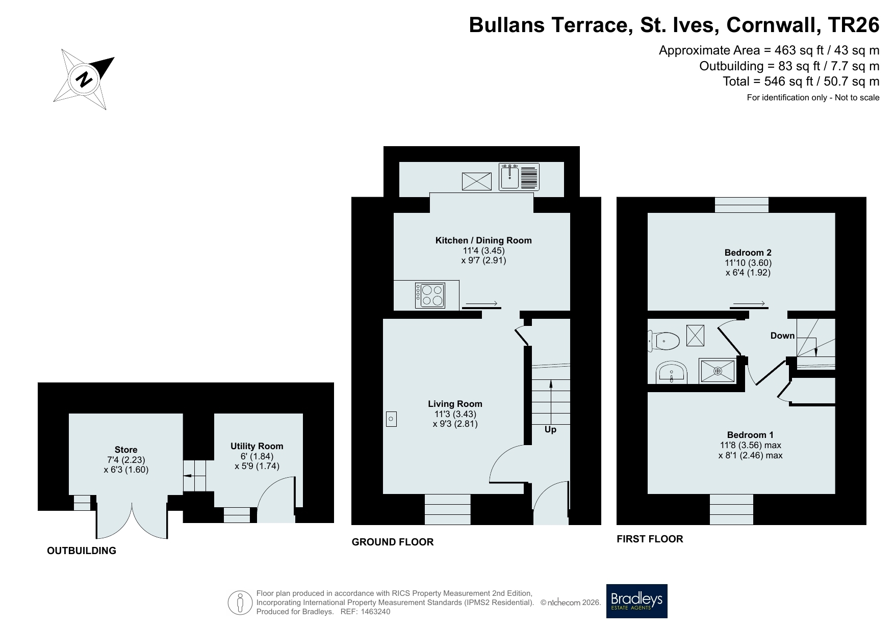 3, Bullans Terrace, Cornwall floorplan