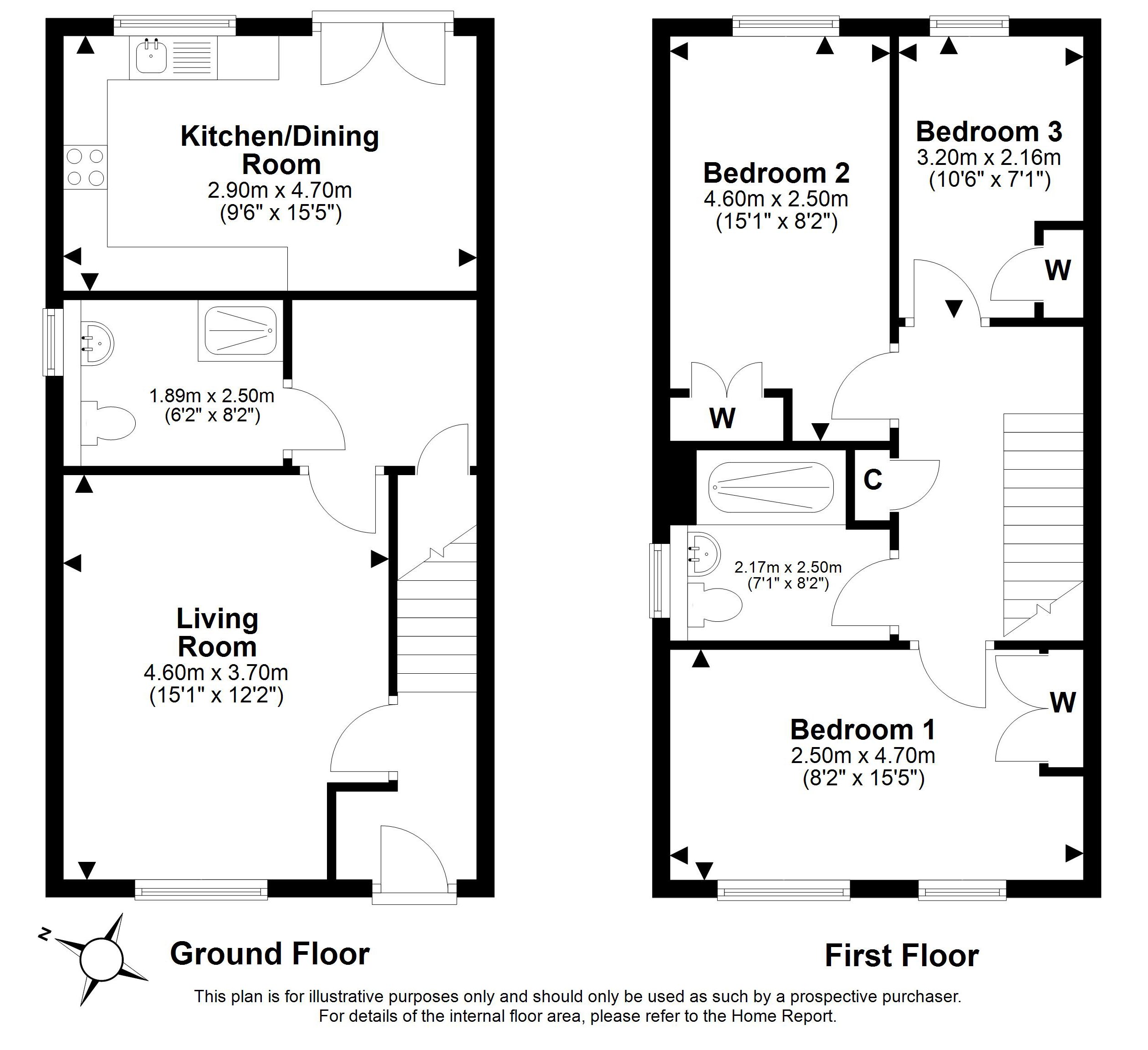 6, Heath Road, Muirhouse, Edinburgh floorplan