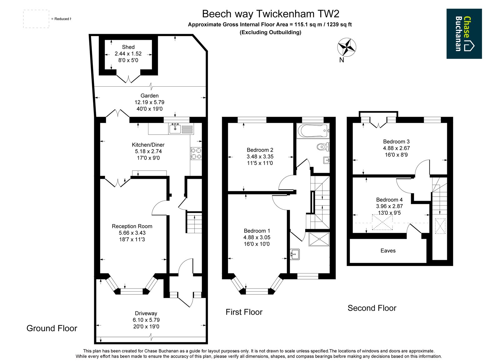 4, Beech Way, Twickenham floorplan
