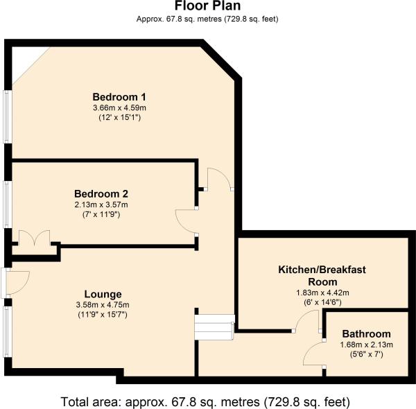 1a, Baileys Apartments - GOLD SUB, Isle Of Wight floorplan