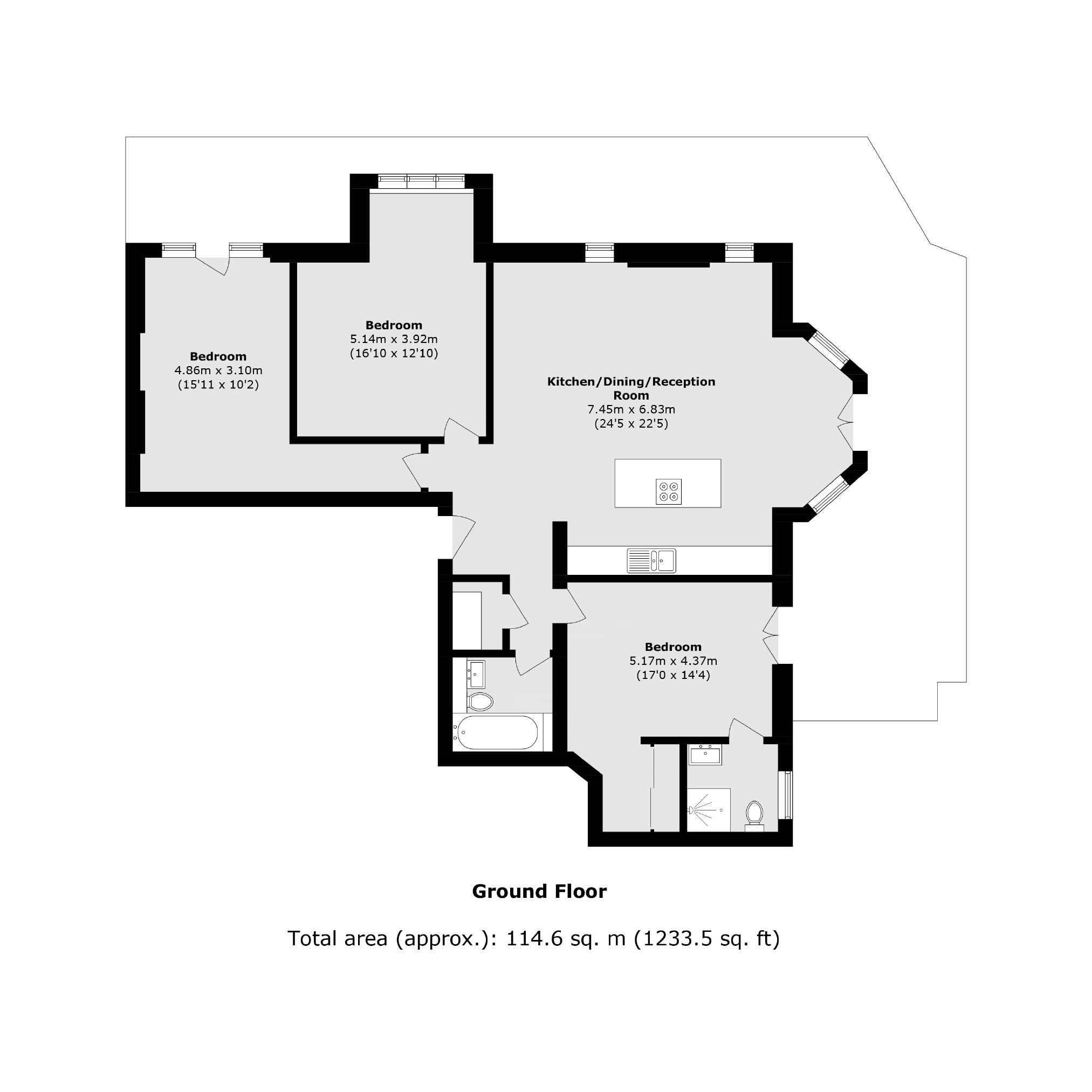 Flat 2, Thornton Heights, Thornton Road, Wimbledon floorplan
