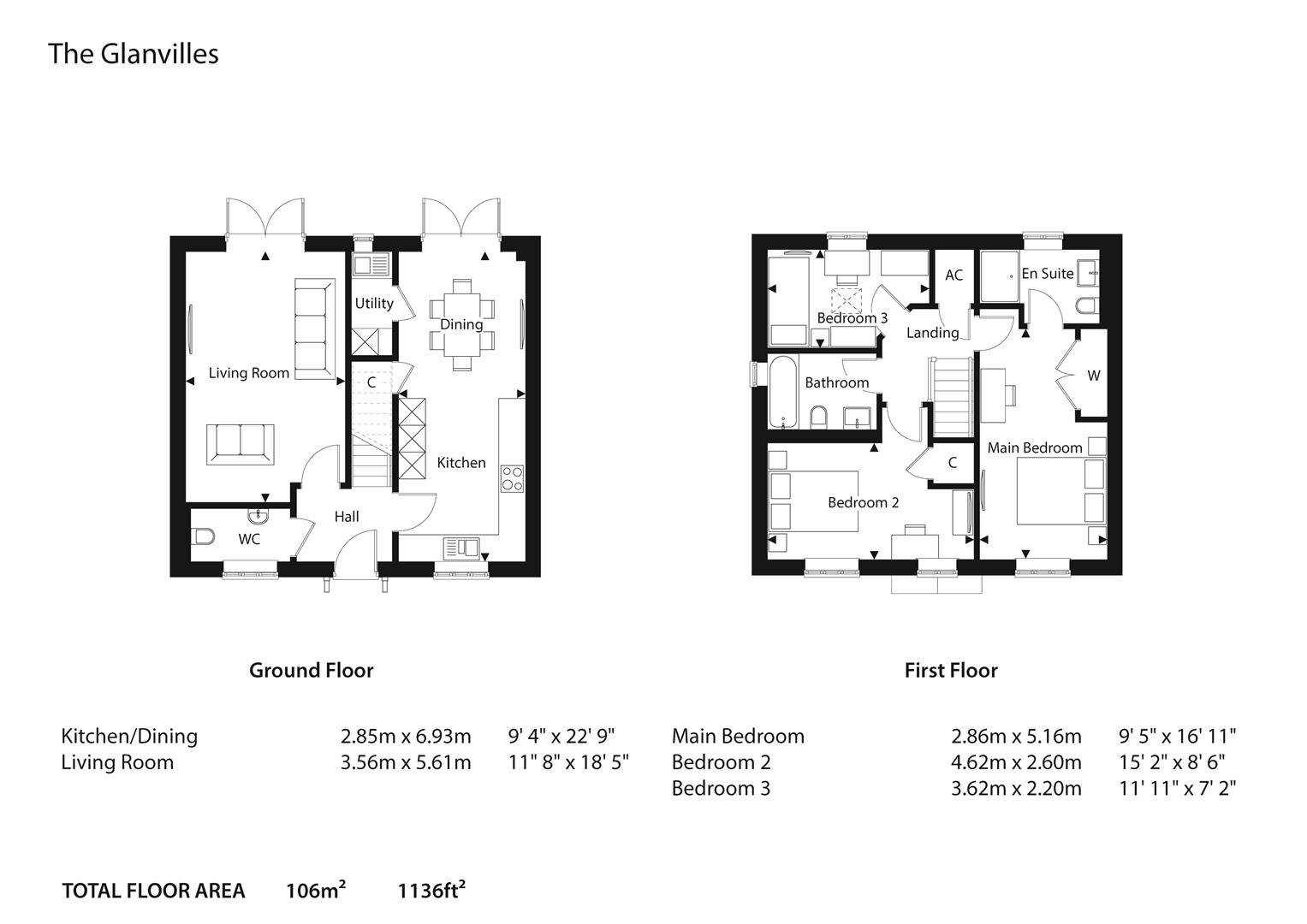Plot 76, The Glanville, Frenches Green, Poole floorplan