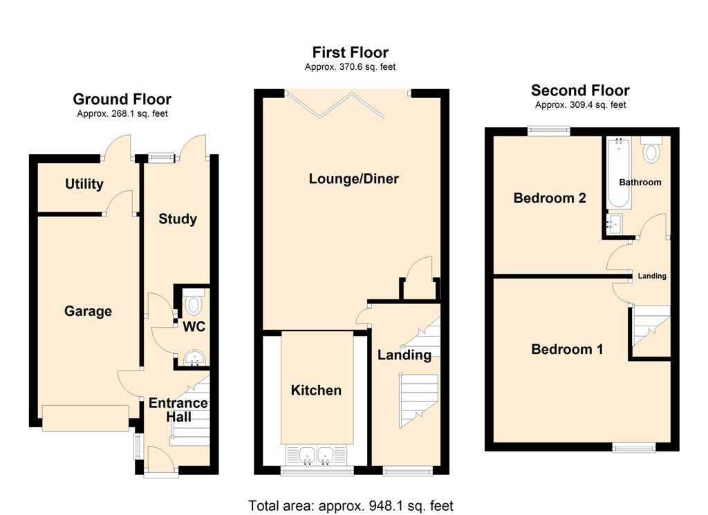 2 Bedrooms Town house for sale in High Street, Bidford On Avon B50