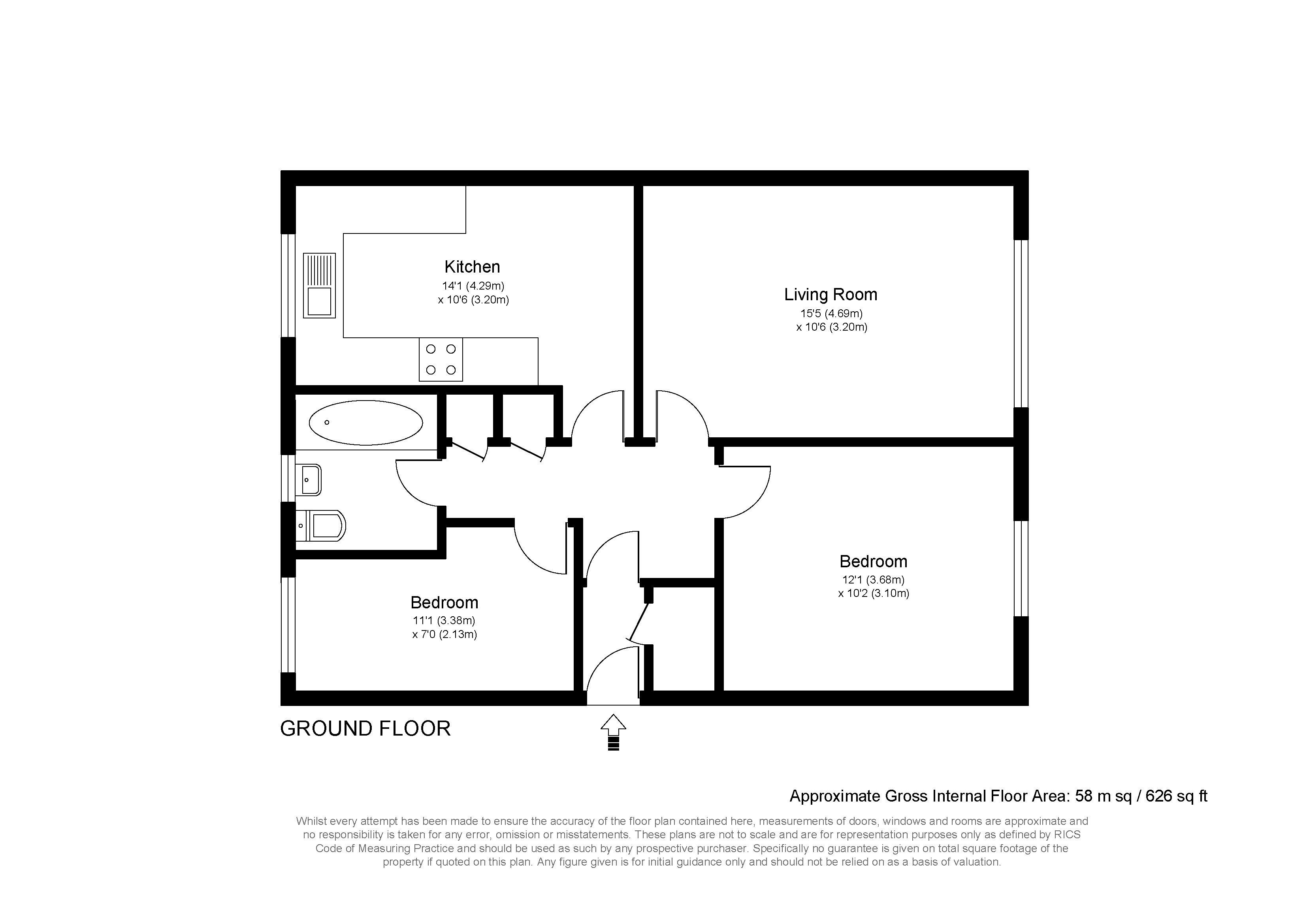 11, Newark Court, Walton-On-Thames floorplan