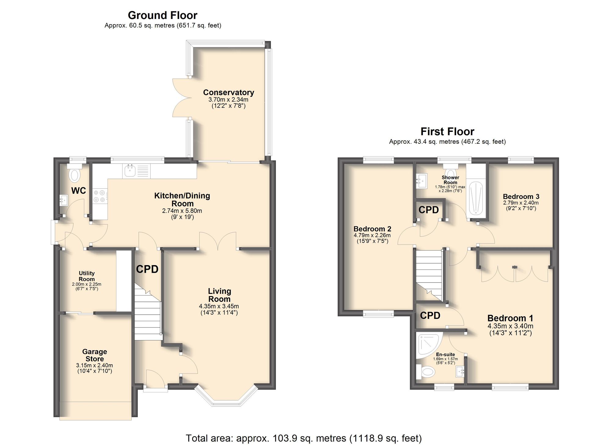 28 Batesquire, Sheffield floorplan